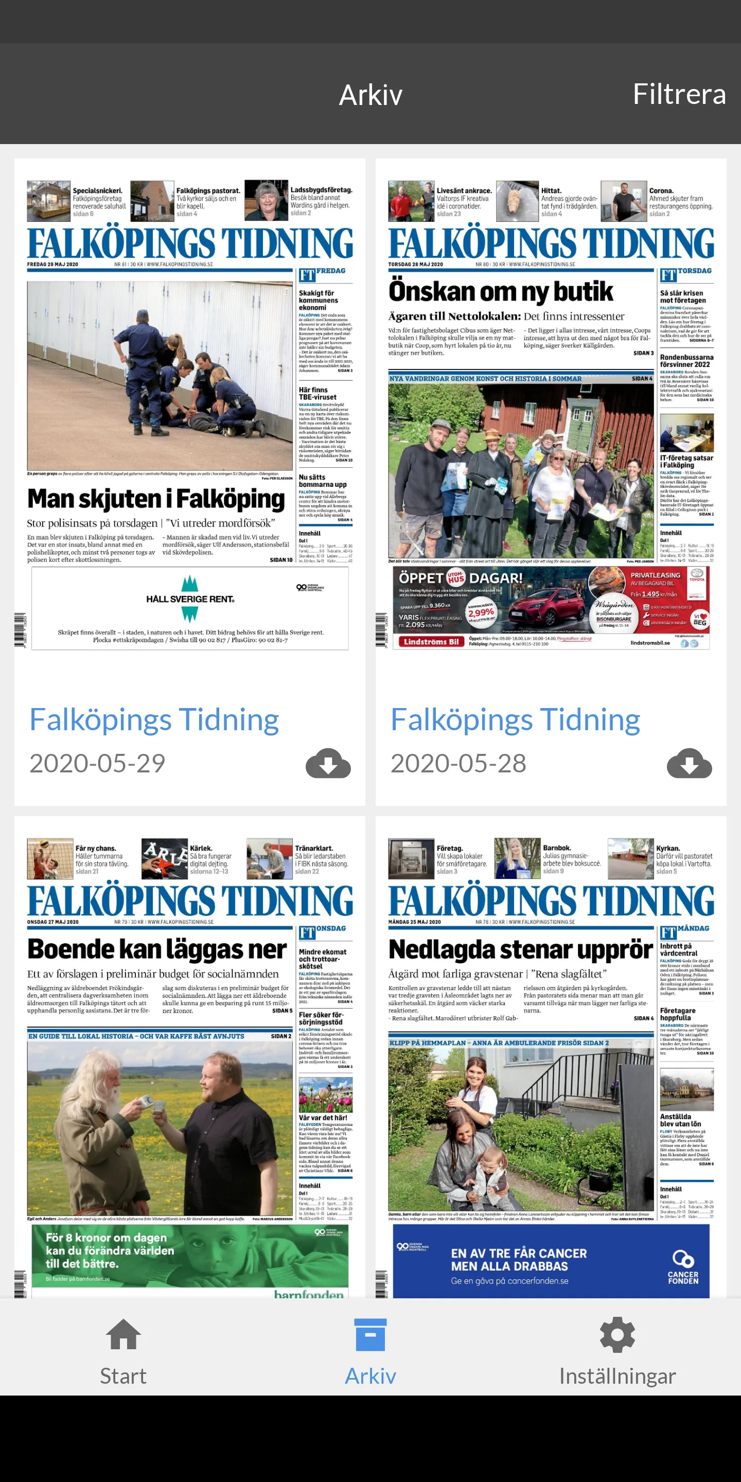 Falköpings Tidning e-tidning | Indus Appstore | Screenshot