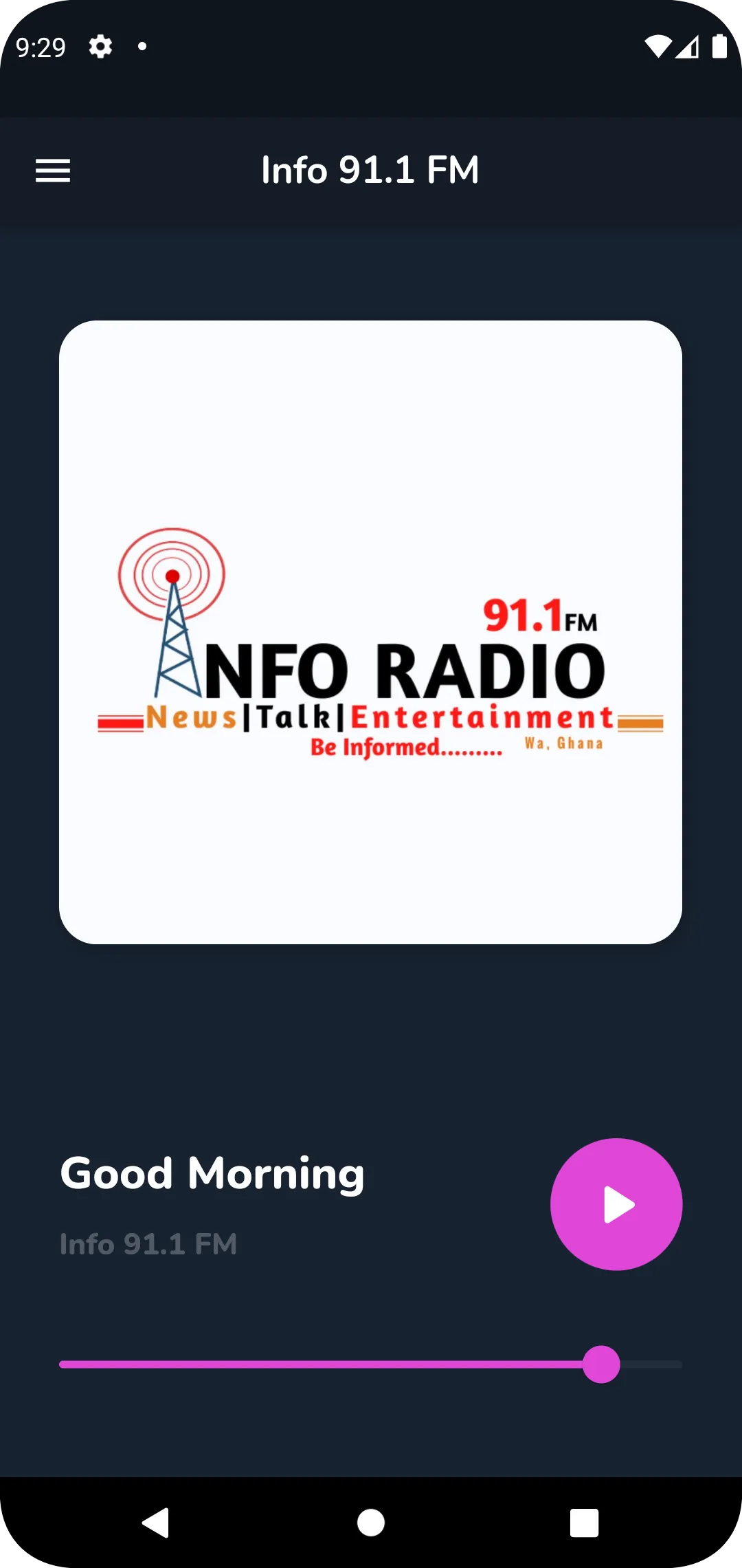 Info 91.1 FM | Indus Appstore | Screenshot