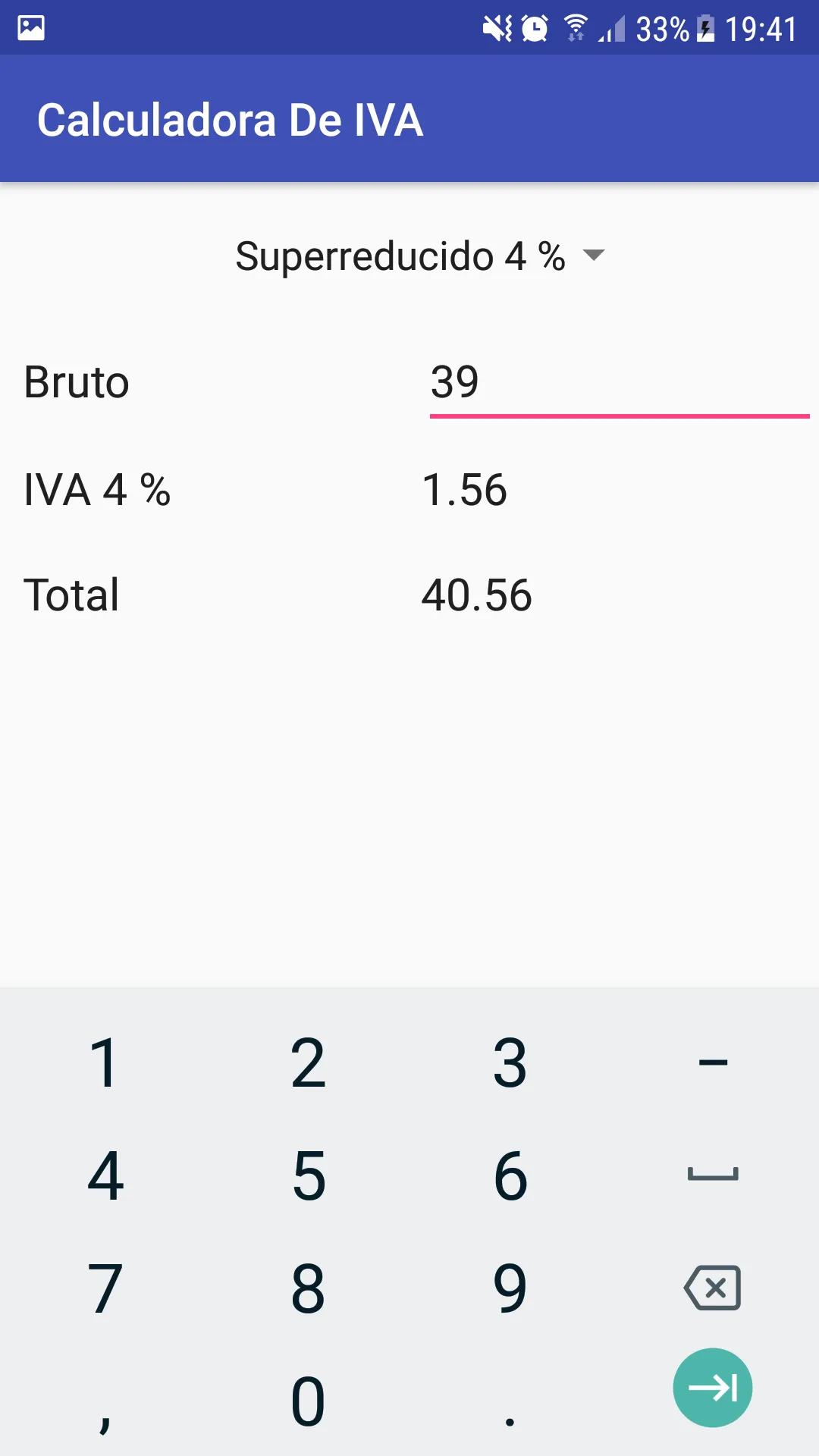 Spanish tax calculator VAT / I | Indus Appstore | Screenshot