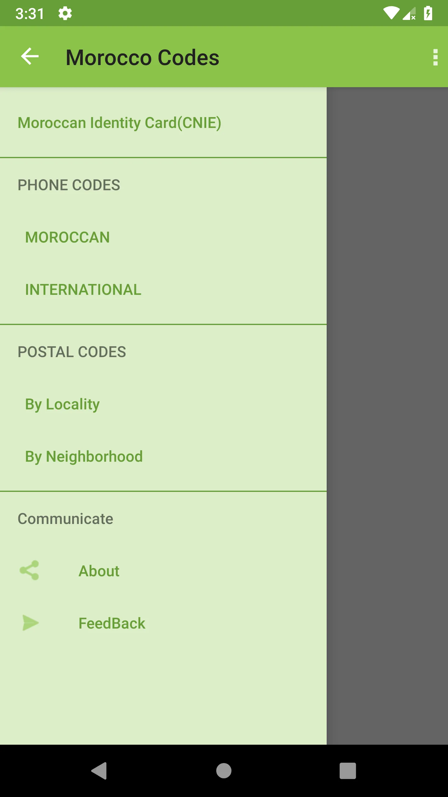 Morocco Codes | Indus Appstore | Screenshot