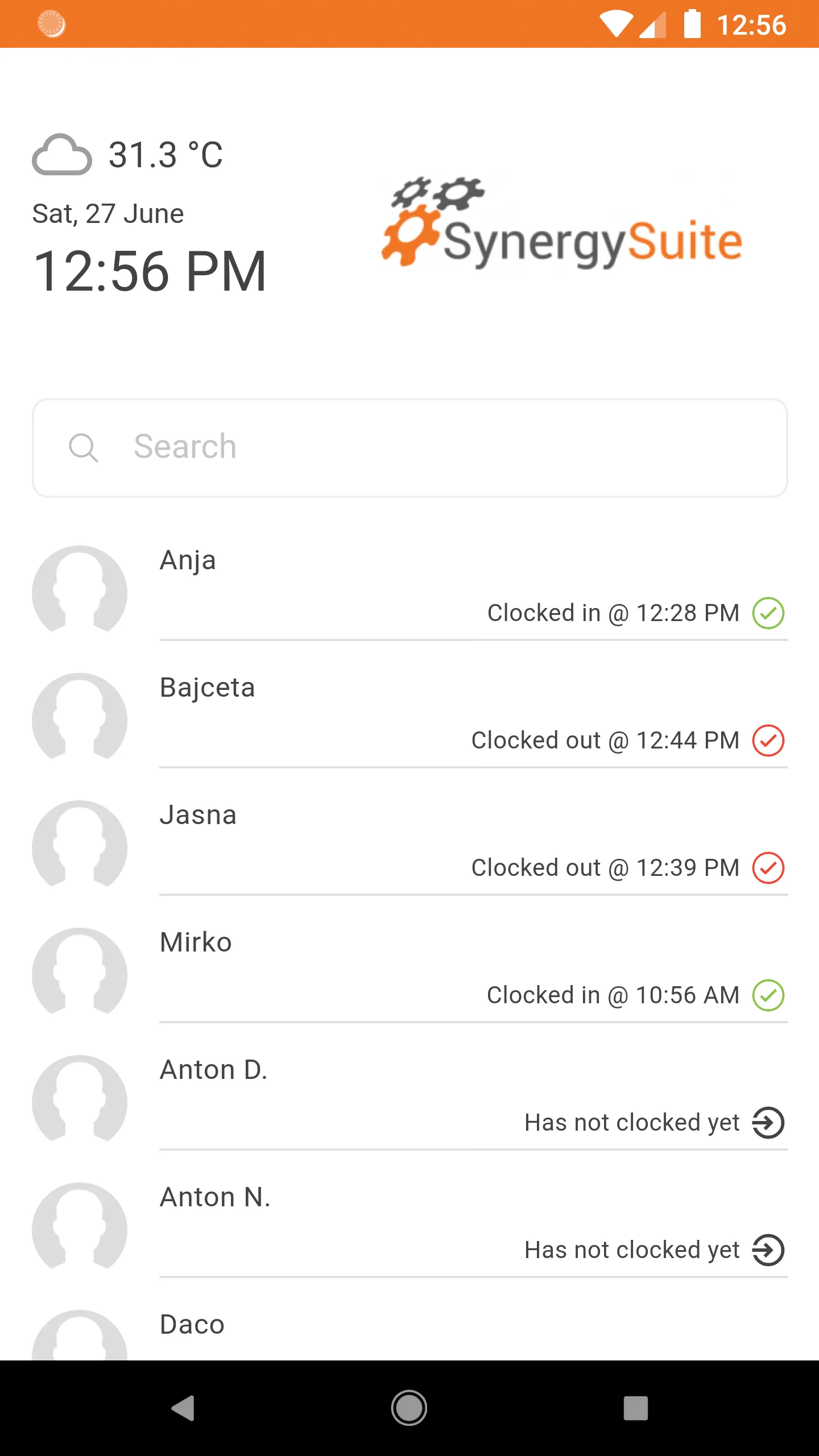 Clocking by SynergySuite | Indus Appstore | Screenshot