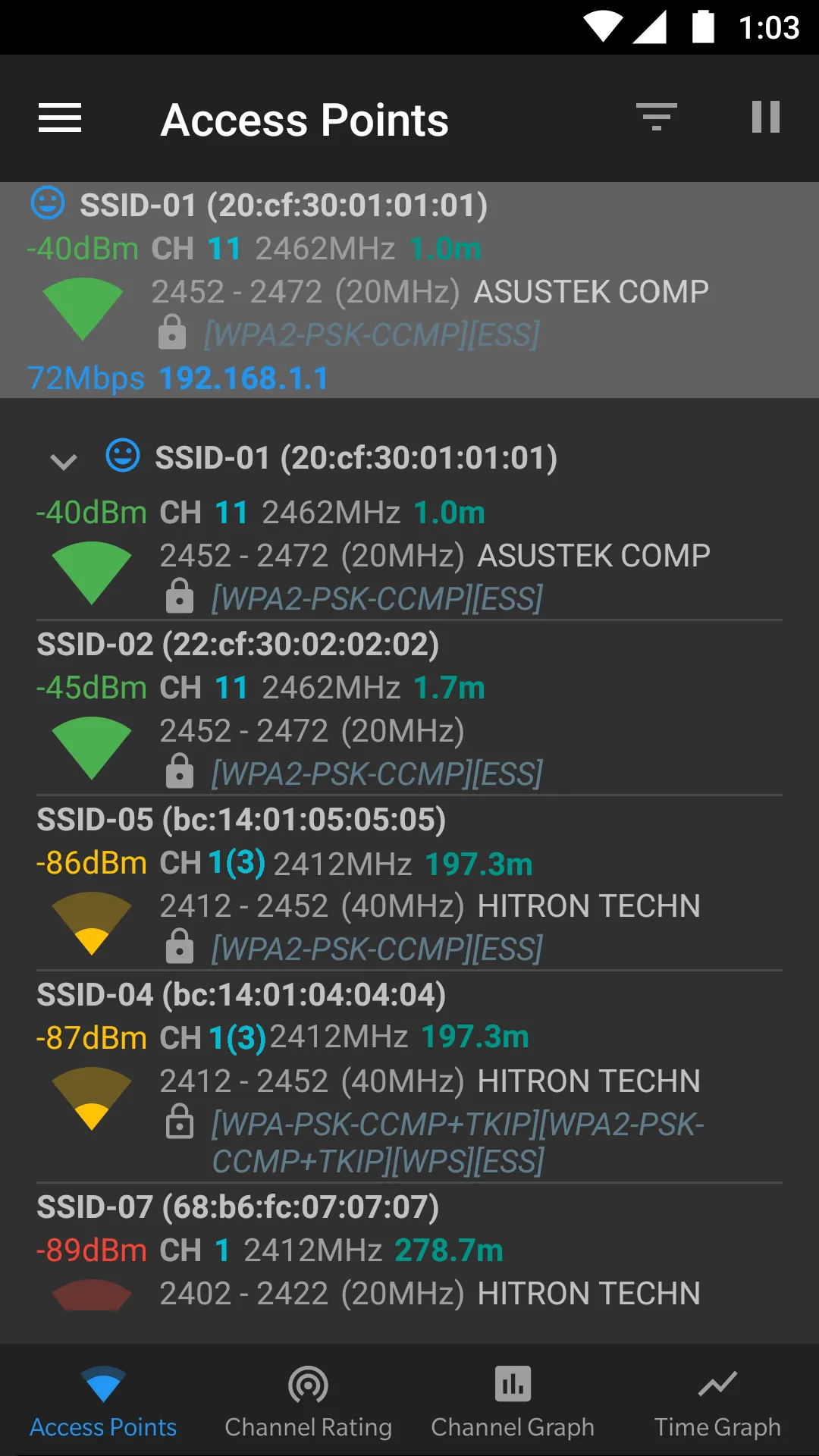 WiFi Analyzer (open-source) | Indus Appstore | Screenshot