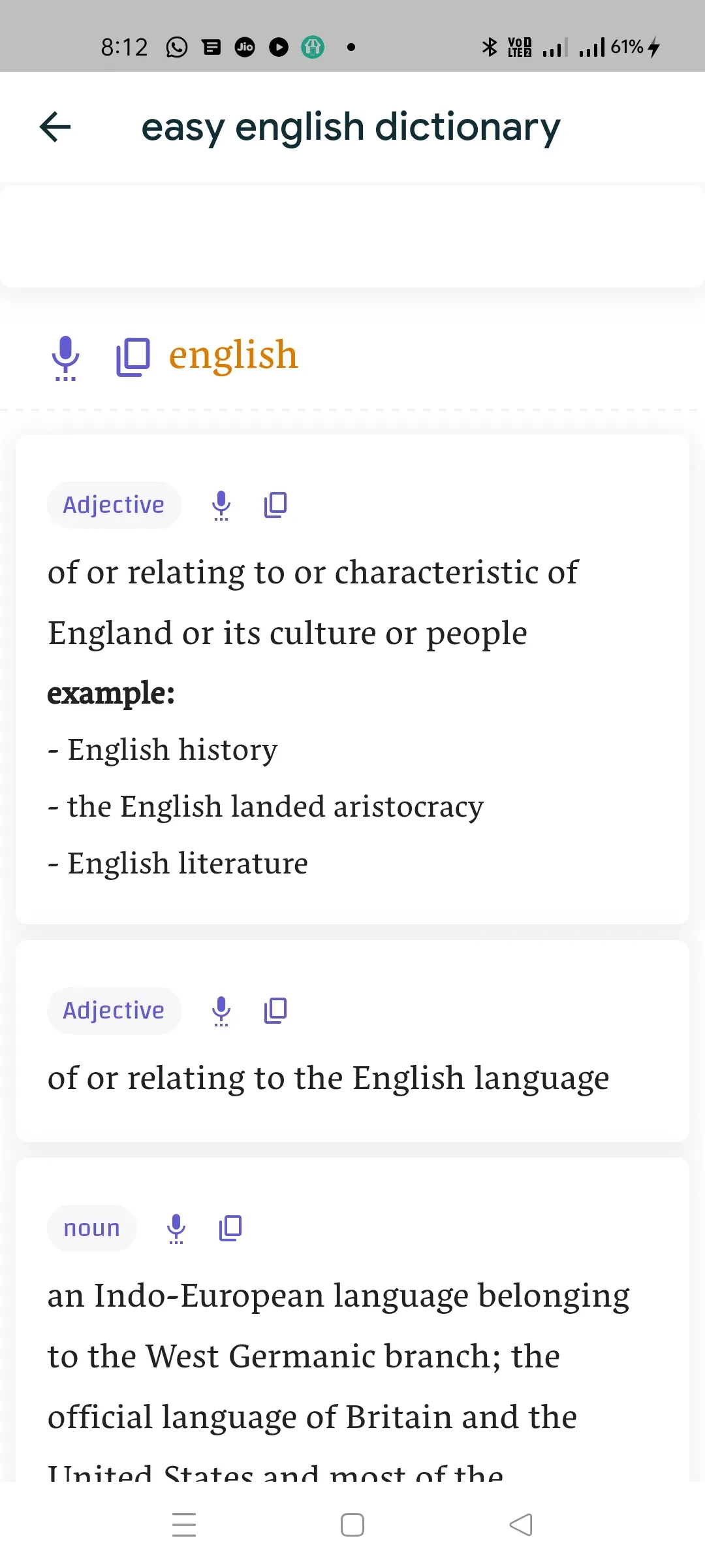 Easy English Dictionary | Indus Appstore | Screenshot