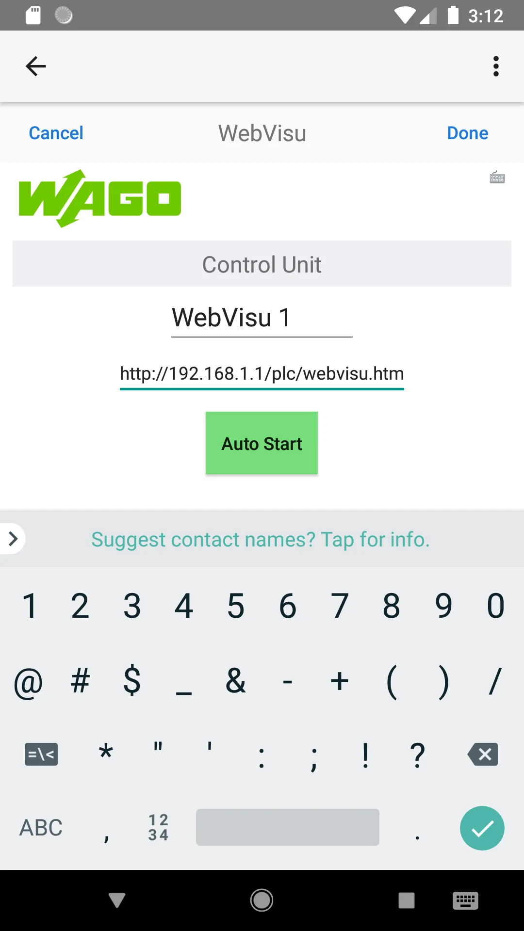 WAGO WebVisu | Indus Appstore | Screenshot