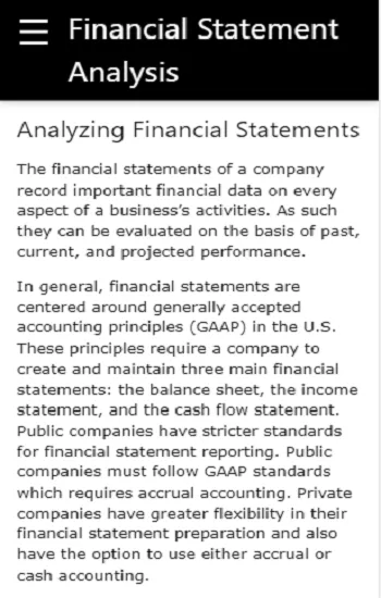 Financial Statement Analysis | Indus Appstore | Screenshot