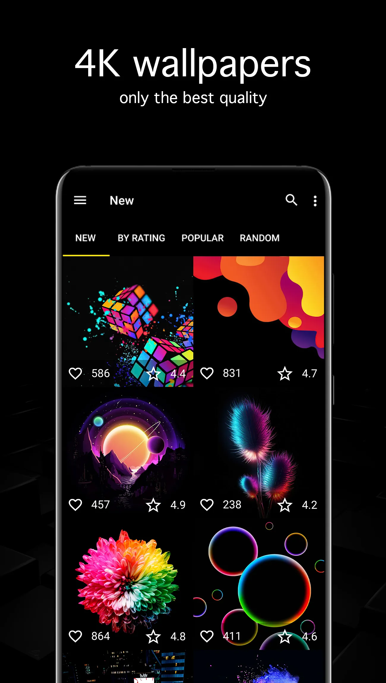 Black Wallpapers 4K (Dark) | Indus Appstore | Screenshot