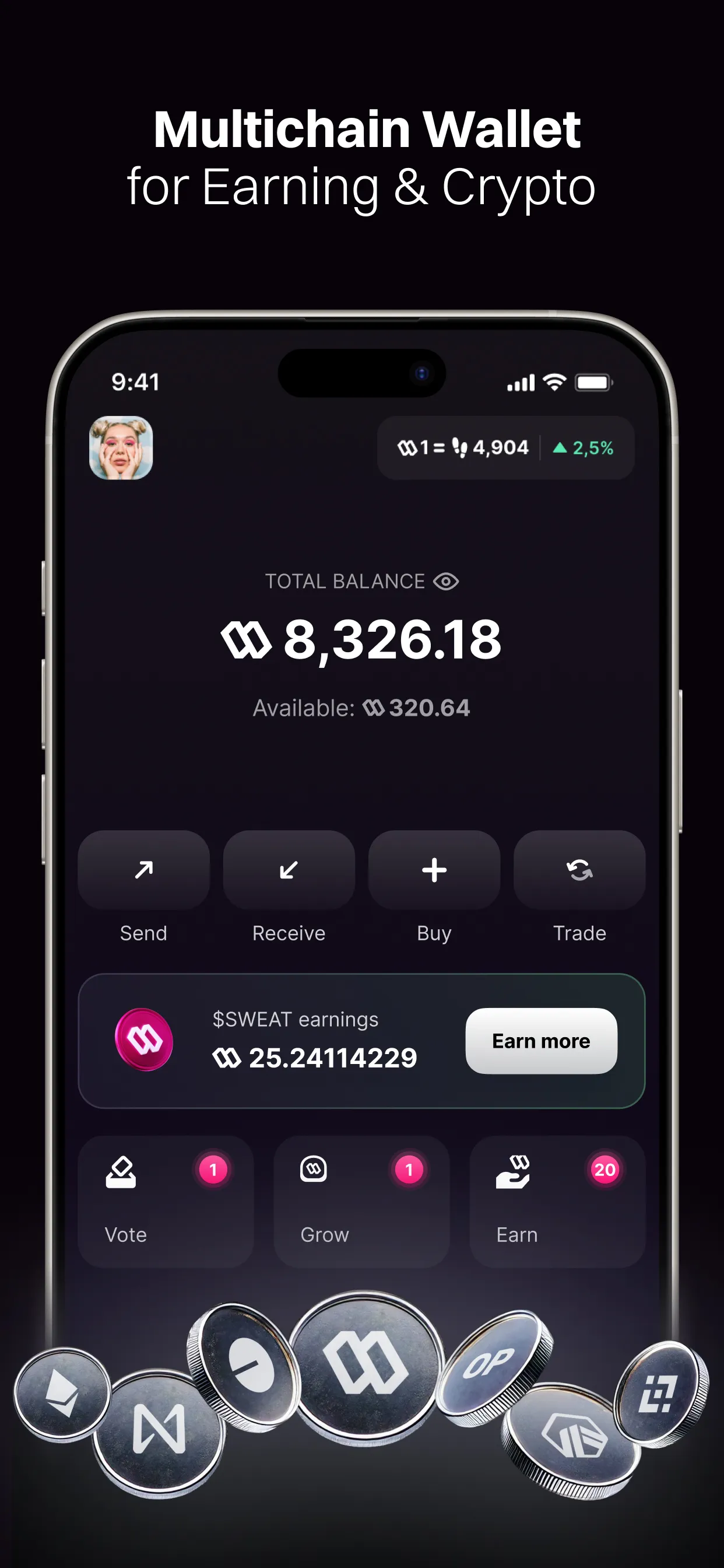 Sweat Wallet: Crypto & Rewards | Indus Appstore | Screenshot