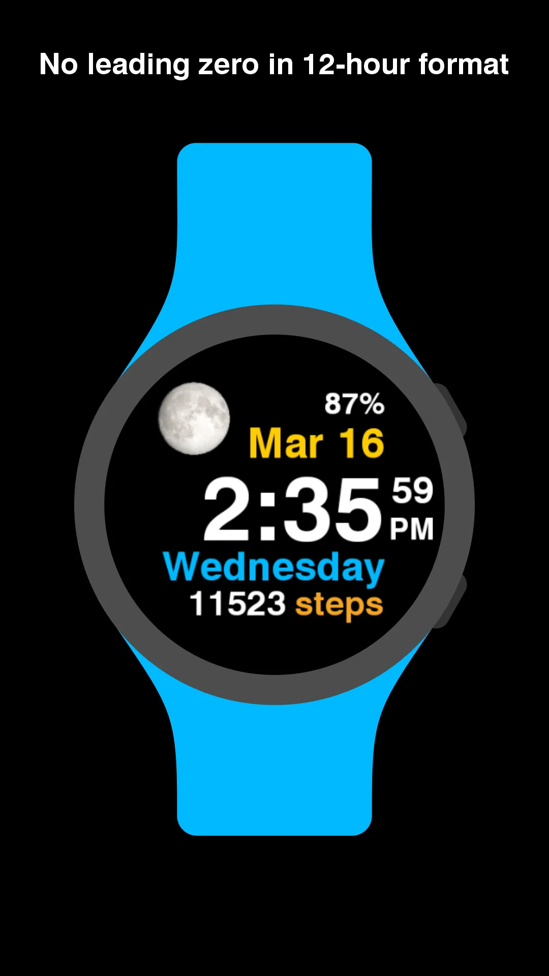 Moon Steps Watch Face | Indus Appstore | Screenshot