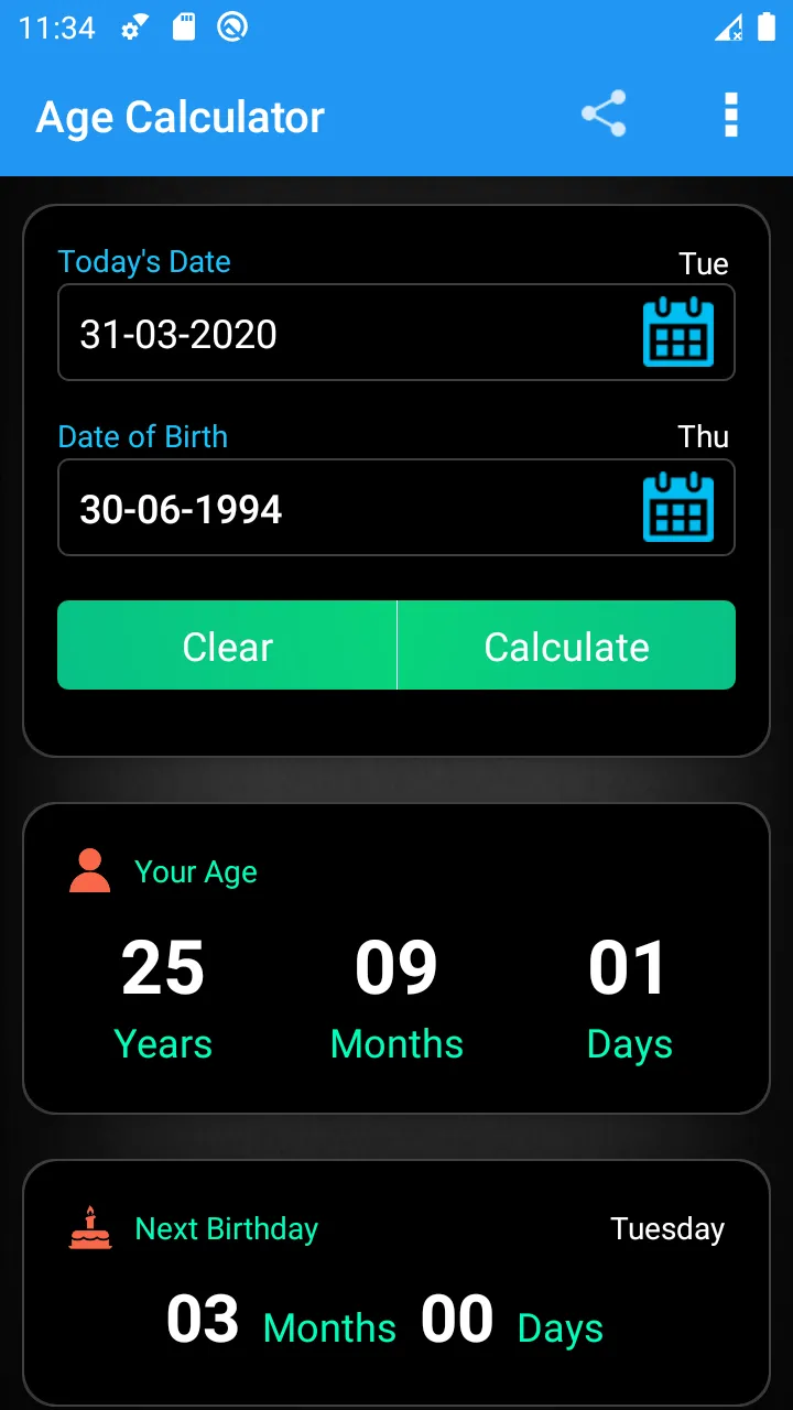 Age Calculator | Indus Appstore | Screenshot