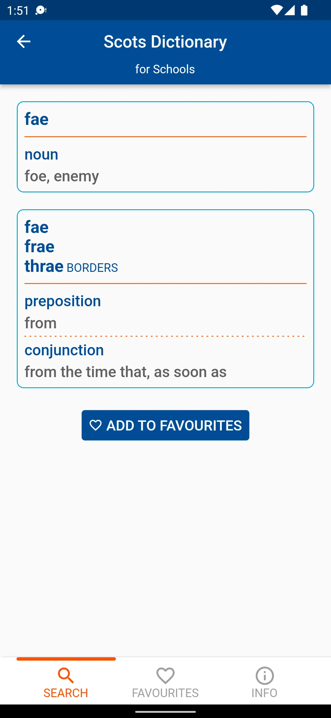 Scots Dictionary for Schools | Indus Appstore | Screenshot