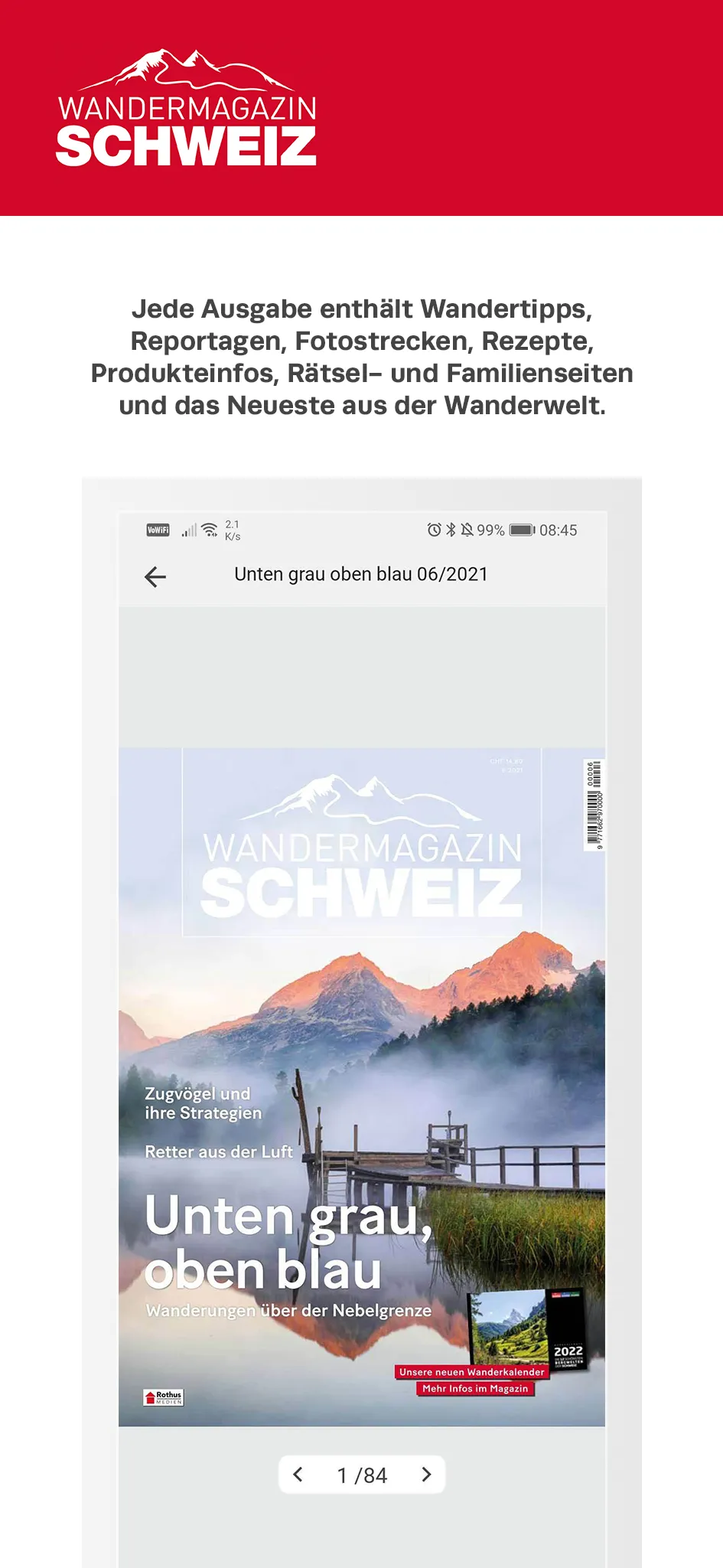 Wandermagazin SCHWEIZ | Indus Appstore | Screenshot