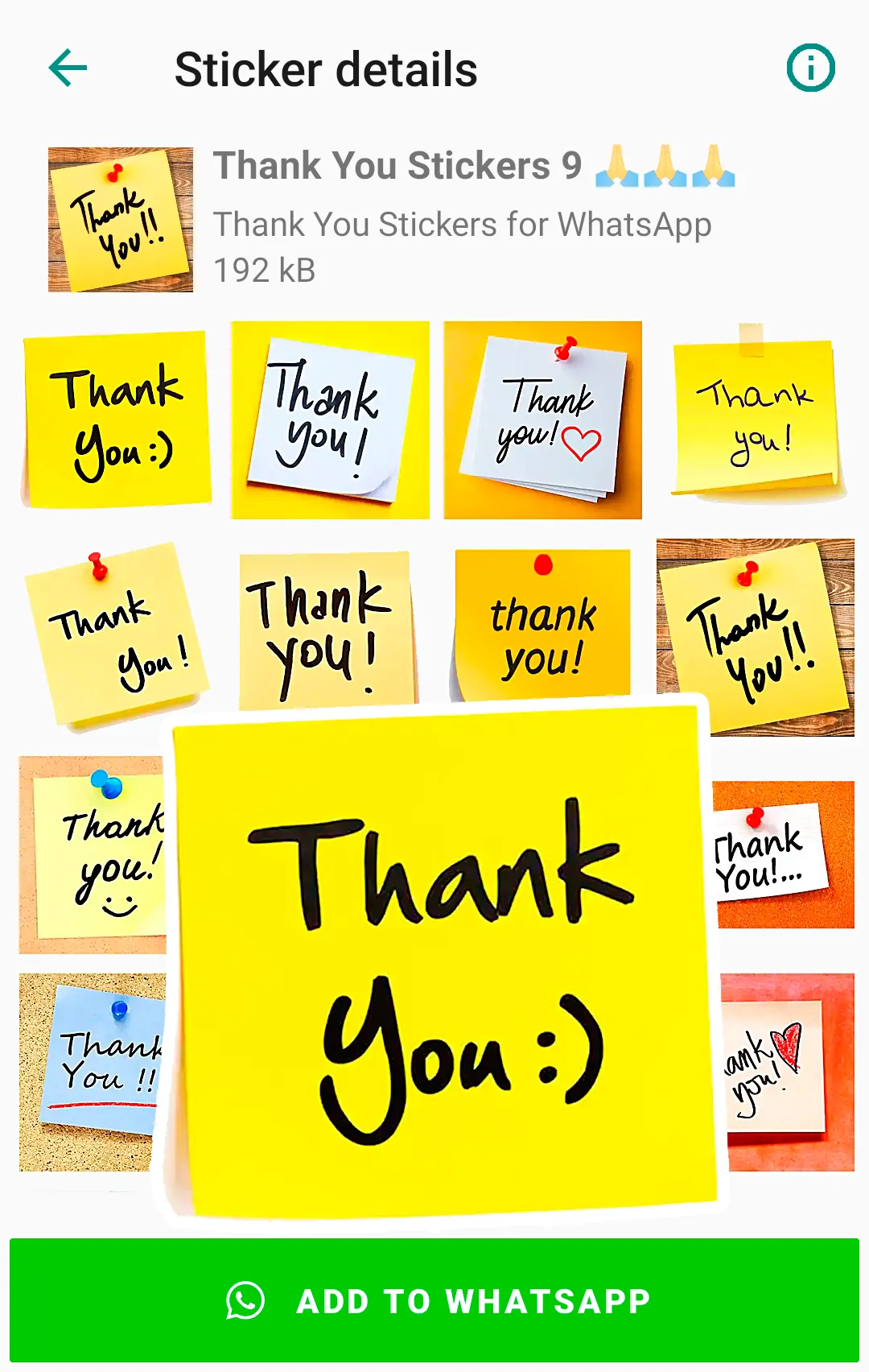 Thank You Sticker for WhatsApp | Indus Appstore | Screenshot