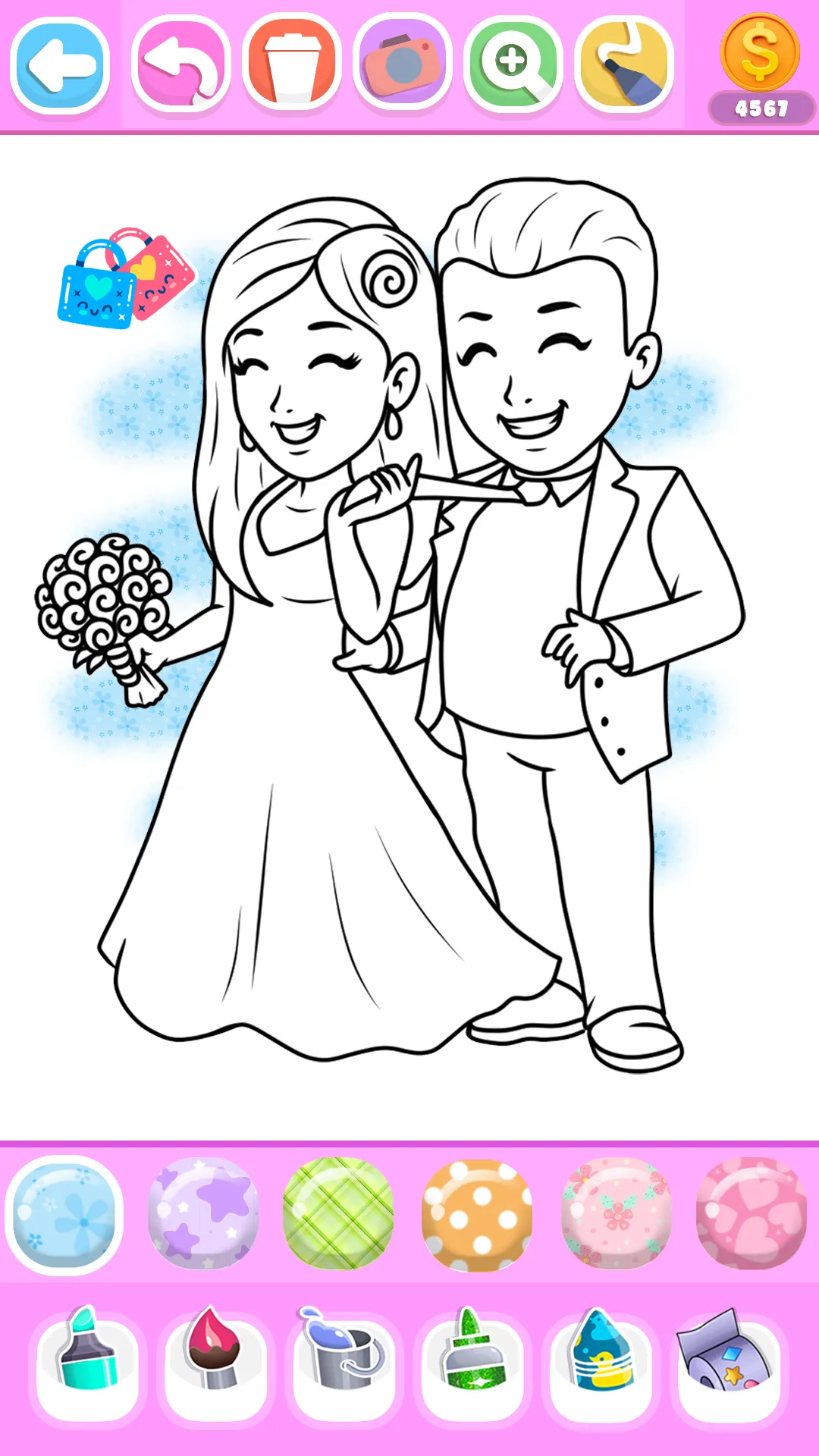 Princess Wedding Coloring Game | Indus Appstore | Screenshot