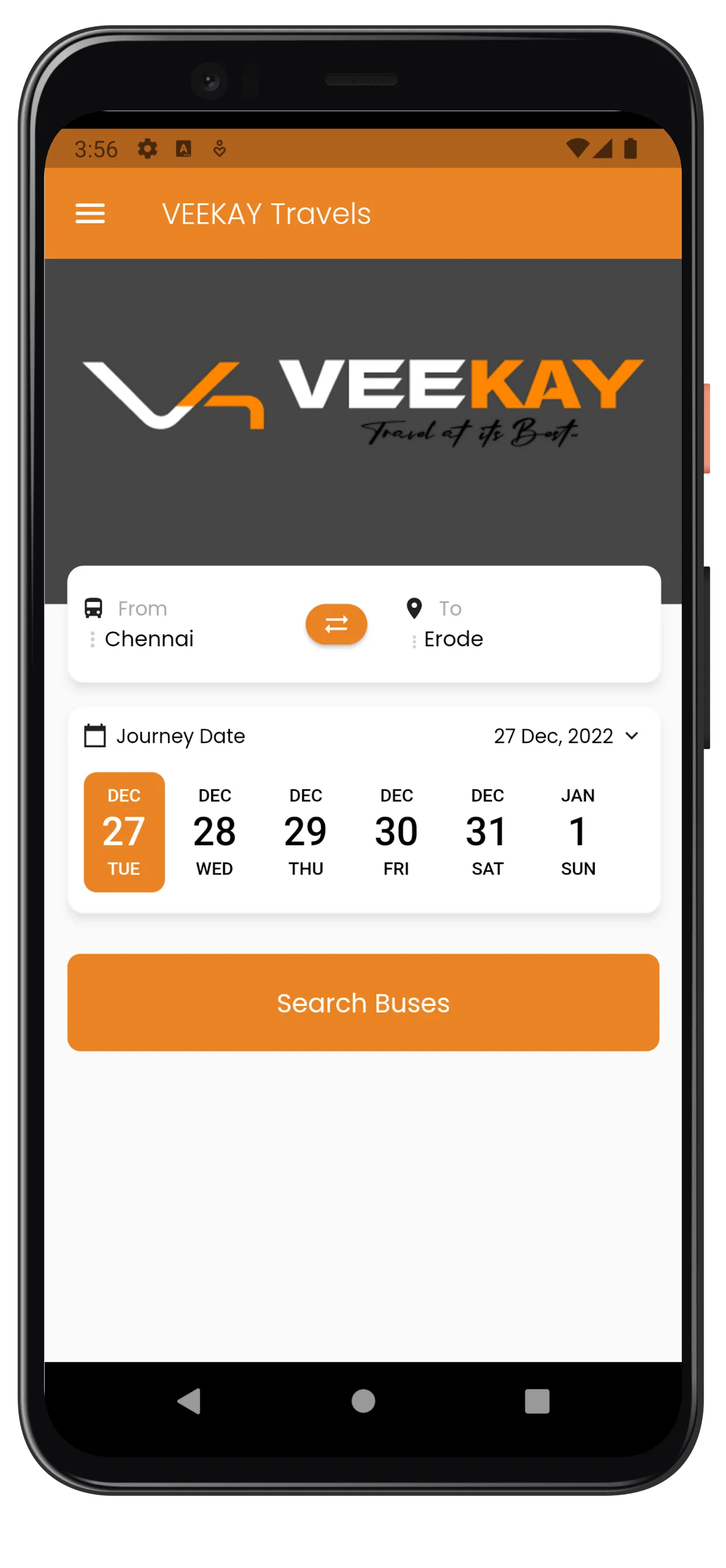 VEEKAY Travels | Indus Appstore | Screenshot