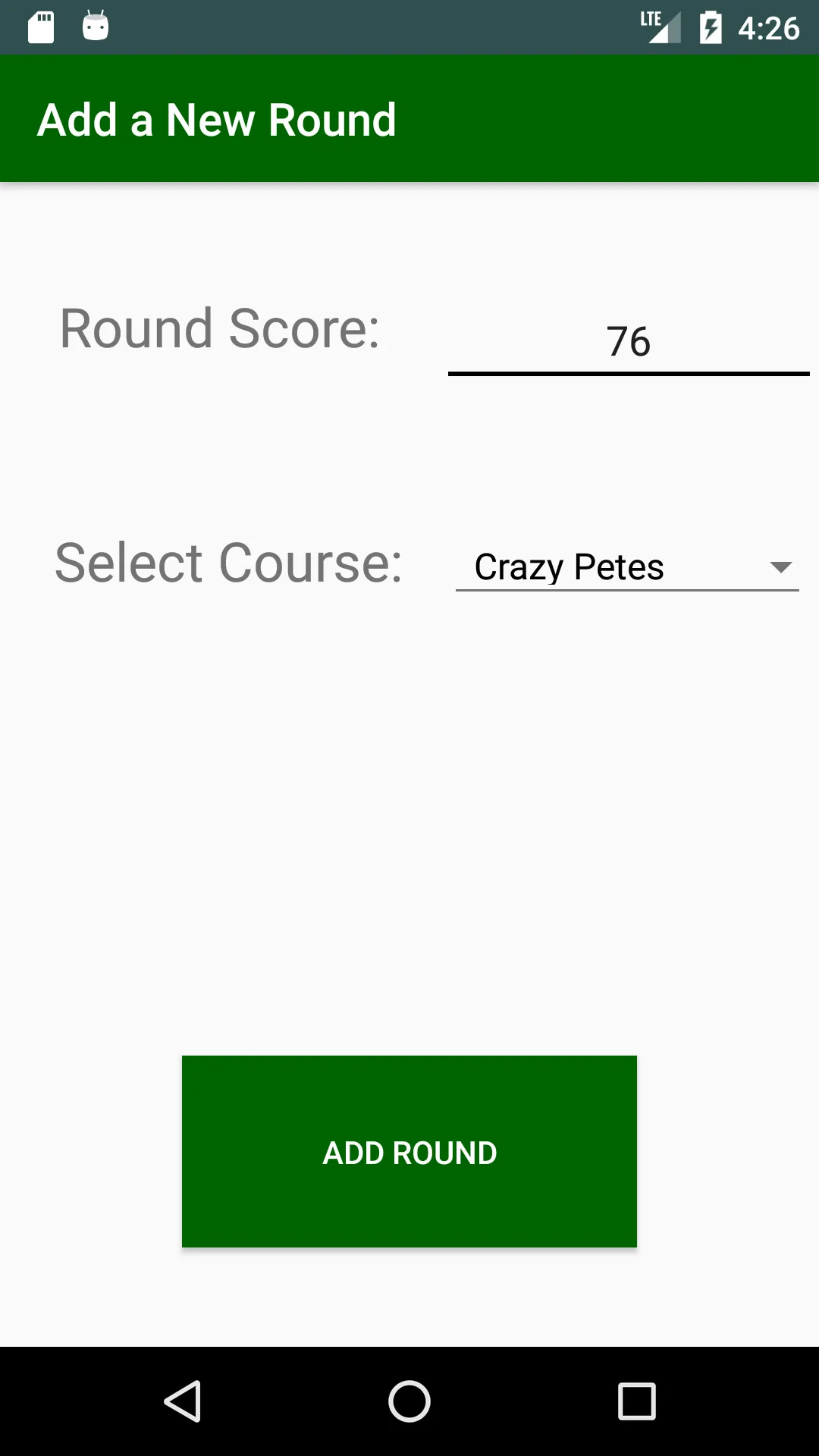 Golf Handicap Calculator | Indus Appstore | Screenshot