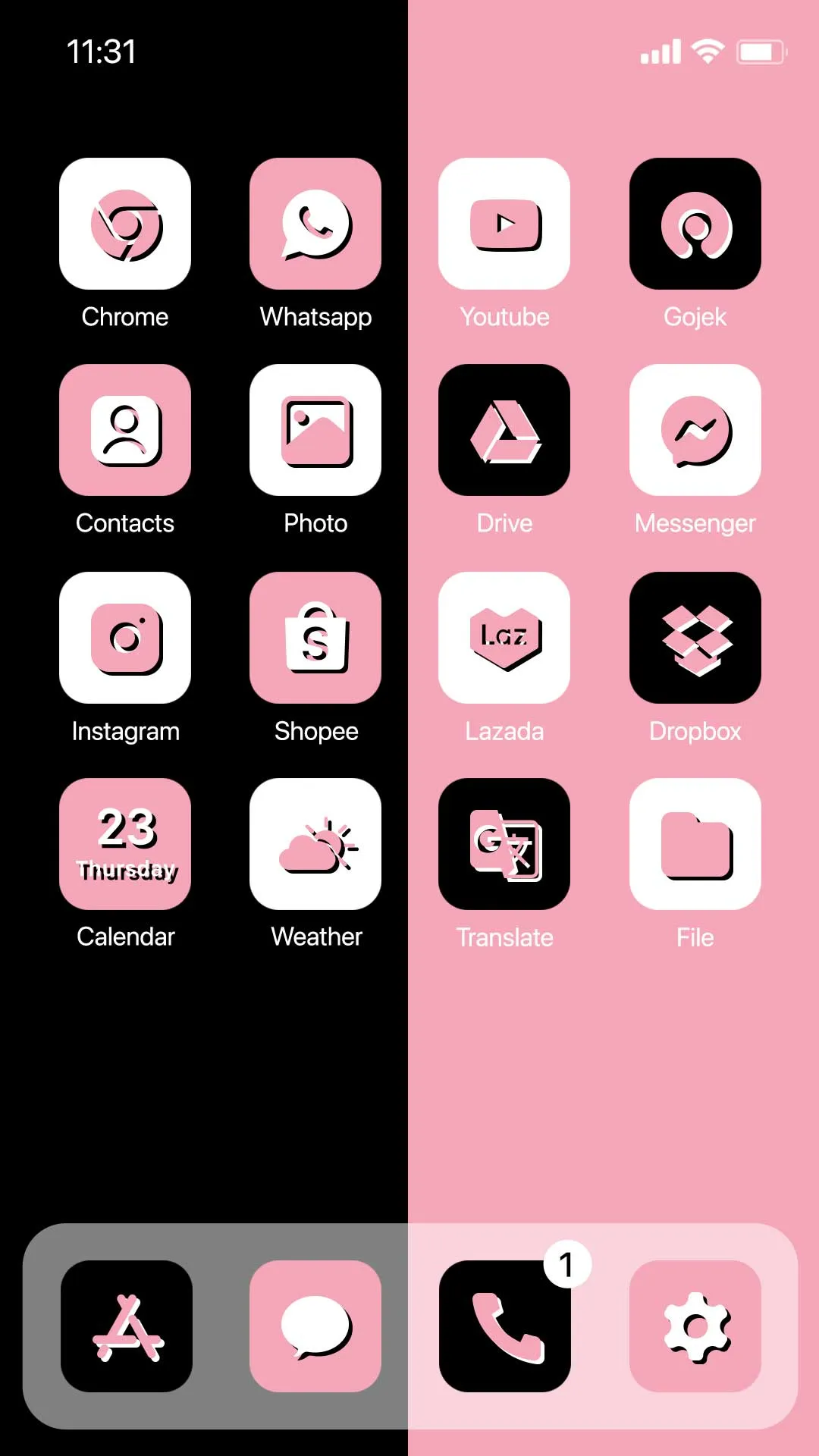 Wow DarkPink Theme - Icon Pack | Indus Appstore | Screenshot