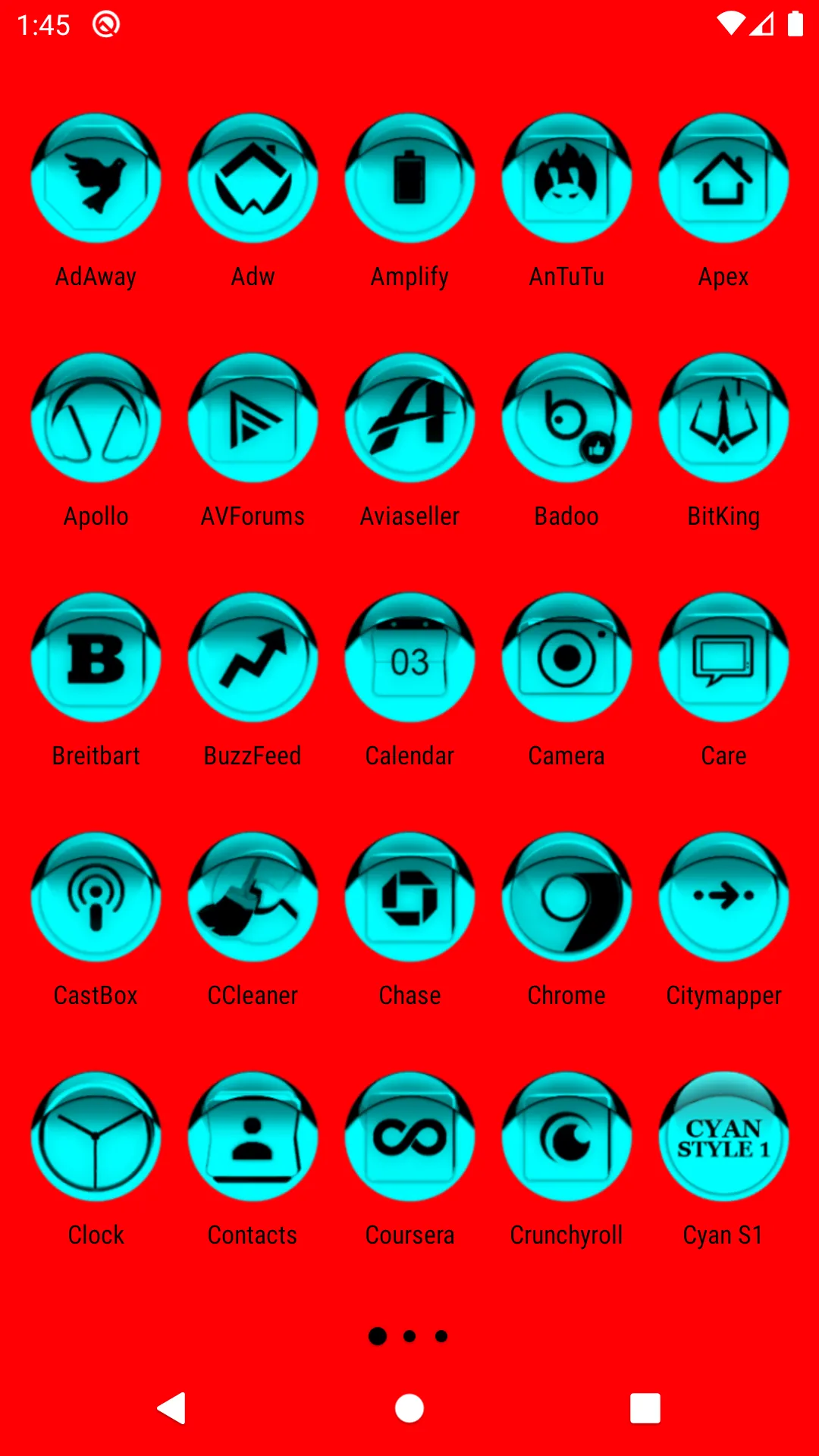 Cyan Icon Pack Style 1 | Indus Appstore | Screenshot