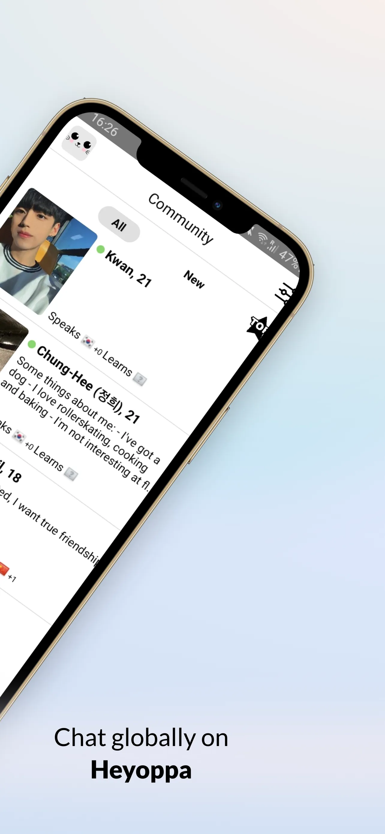 Heyoppa - Make Korean Friends | Indus Appstore | Screenshot