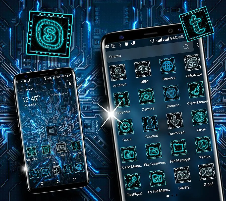 Hi-tech Circuit Launcher Theme | Indus Appstore | Screenshot