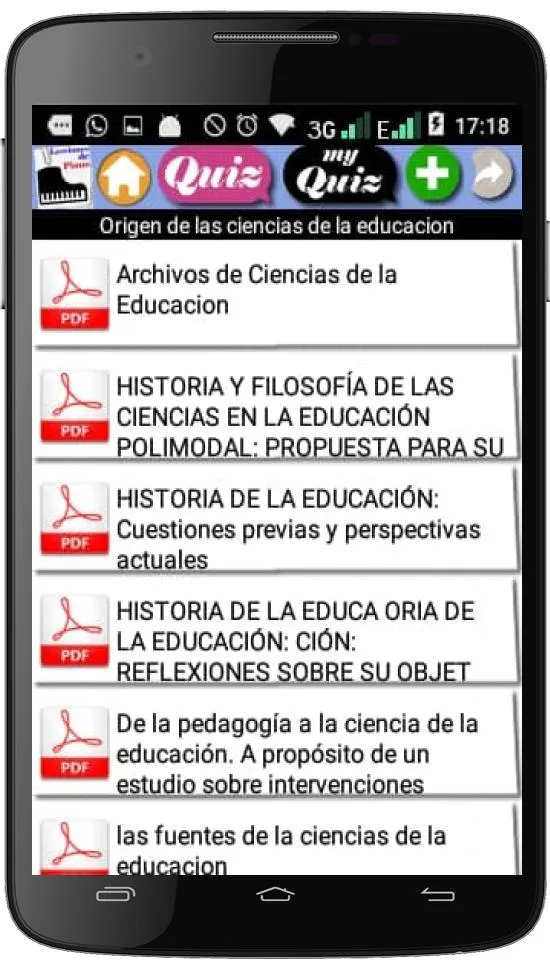 CIENCIAS DE LA EDUCACIÓN | Indus Appstore | Screenshot