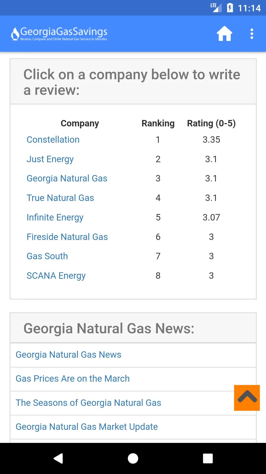 Georgia Gas Savings | Indus Appstore | Screenshot