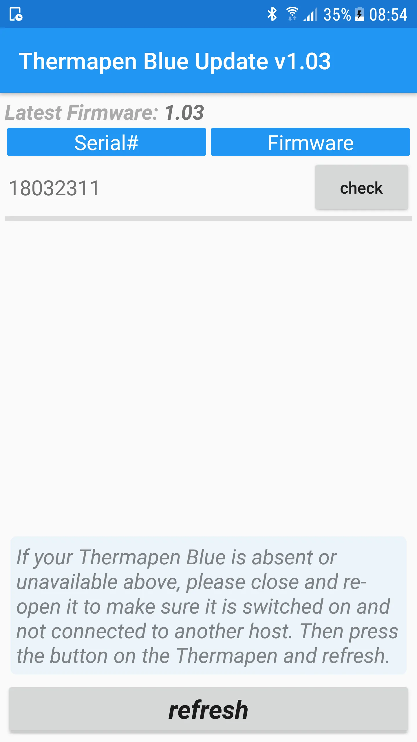 Thermapen Blue Update | Indus Appstore | Screenshot