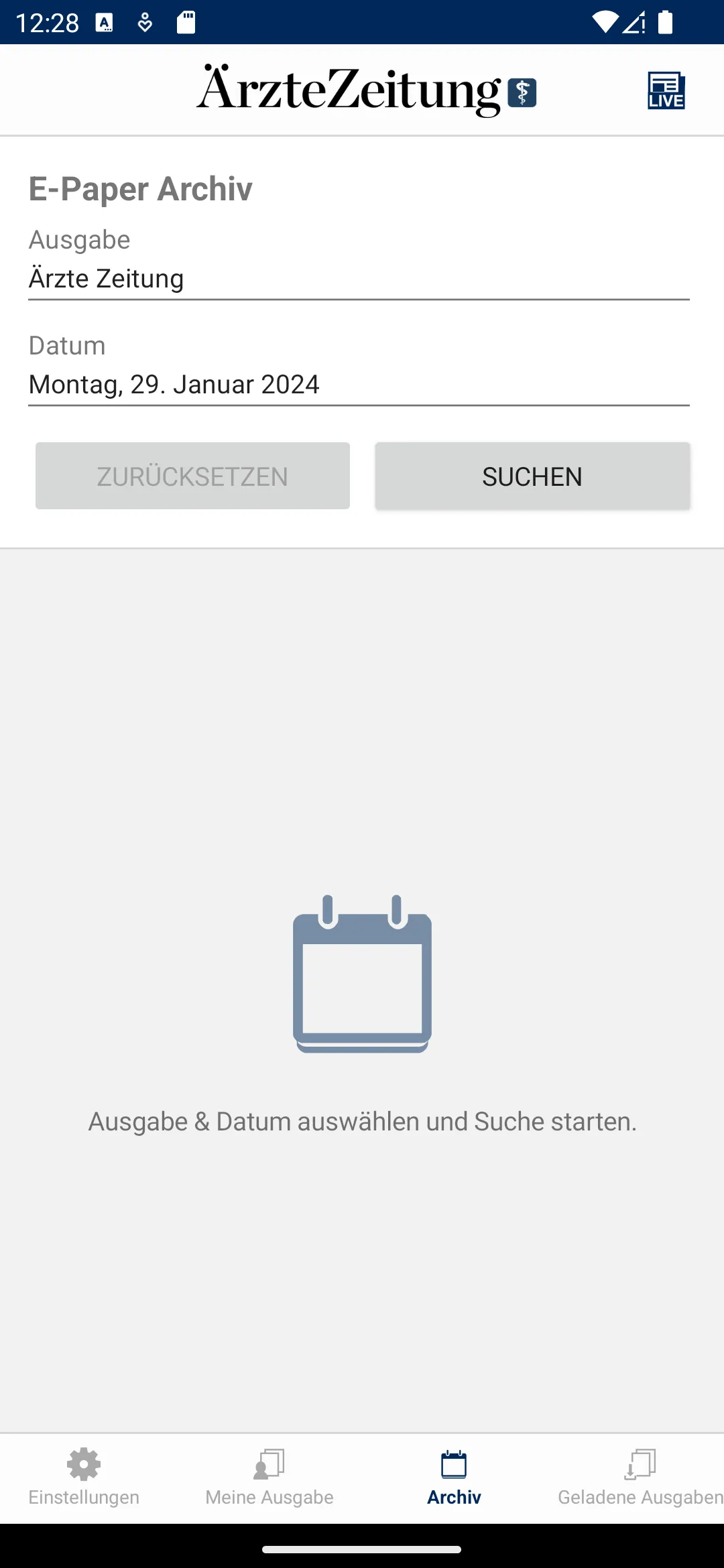 Ärzte Zeitung digital | Indus Appstore | Screenshot