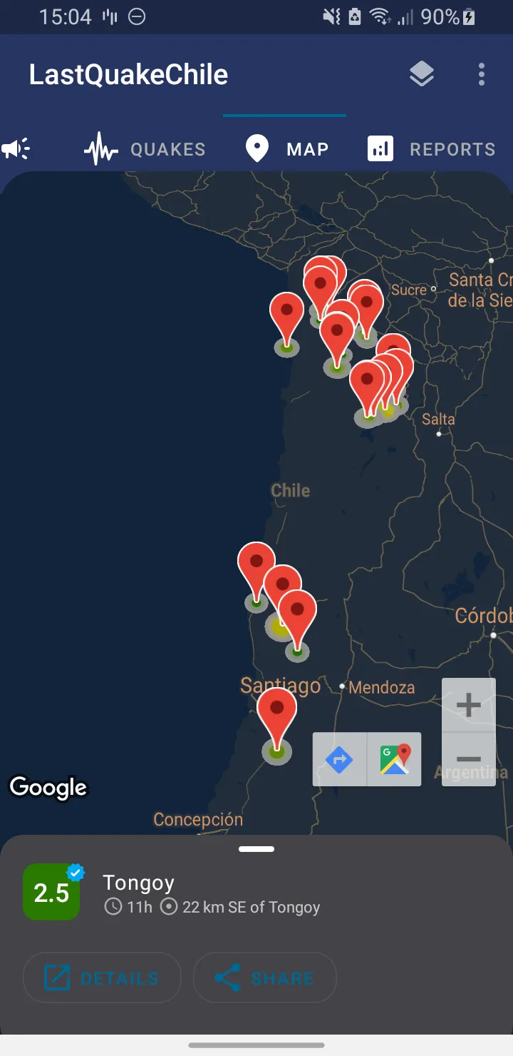 LastQuakeChile - Quakes Chile | Indus Appstore | Screenshot