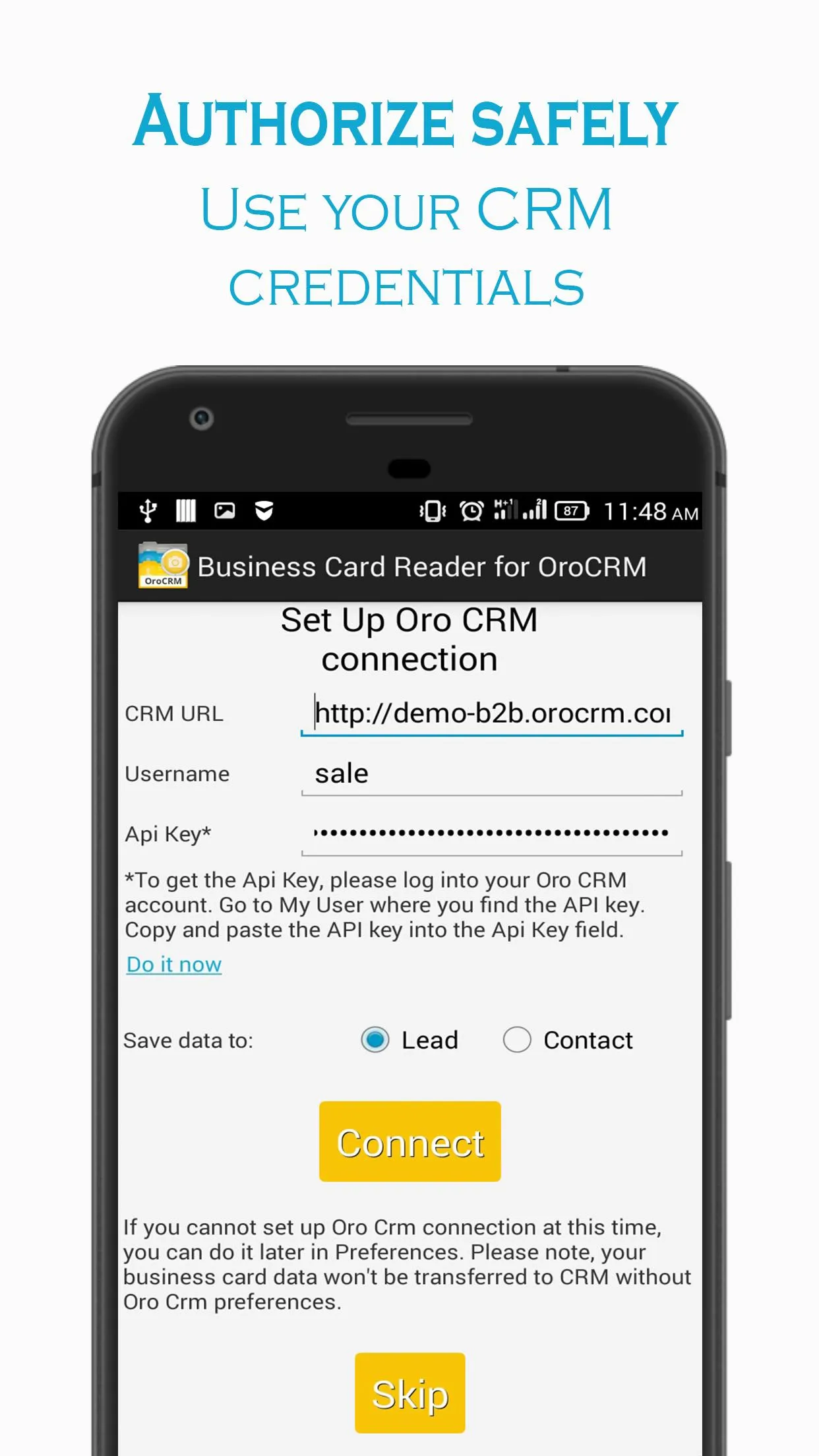 Business Card Reader for Oro C | Indus Appstore | Screenshot