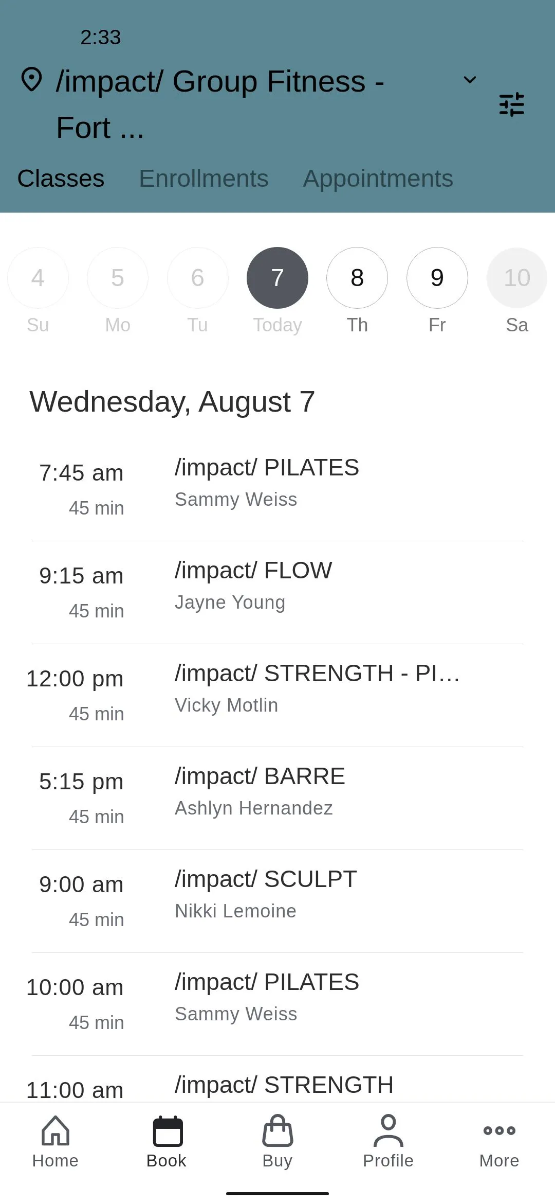 /impact/ Group Fitness | Indus Appstore | Screenshot