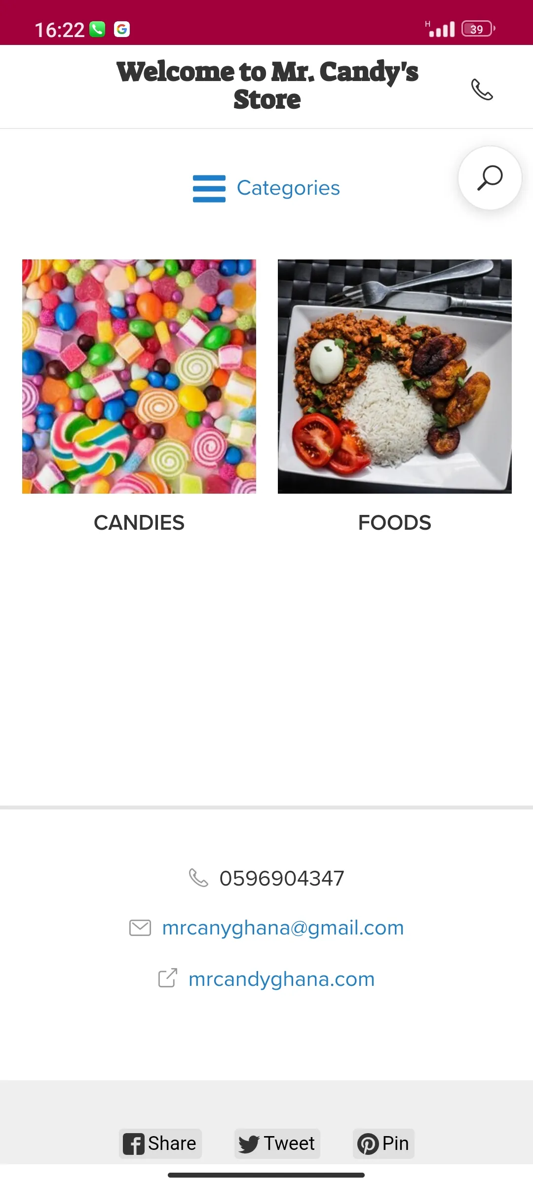 Mr CANDY GHANA : Food Delivery | Indus Appstore | Screenshot