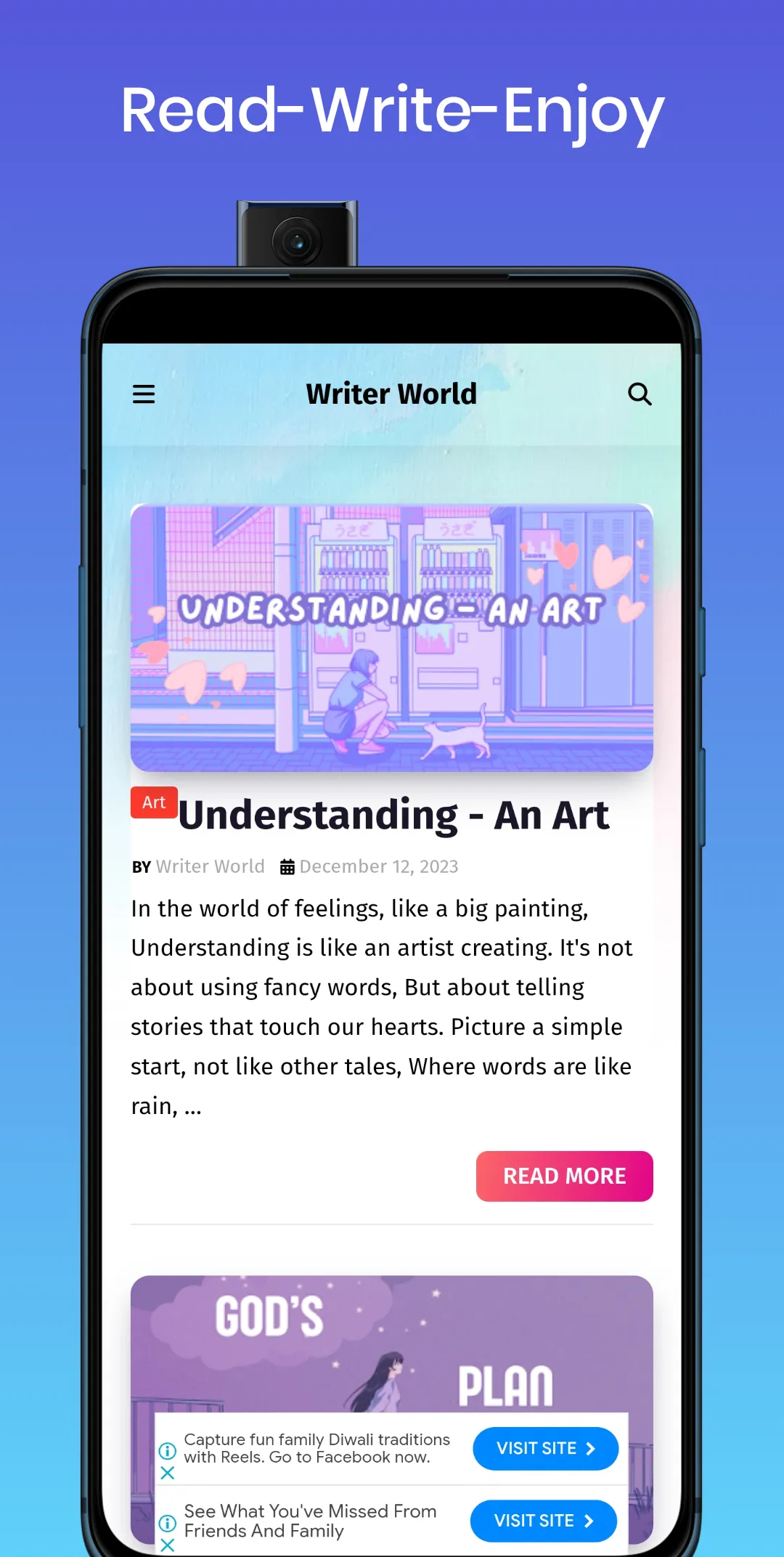 Writer World - Read and Write | Indus Appstore | Screenshot