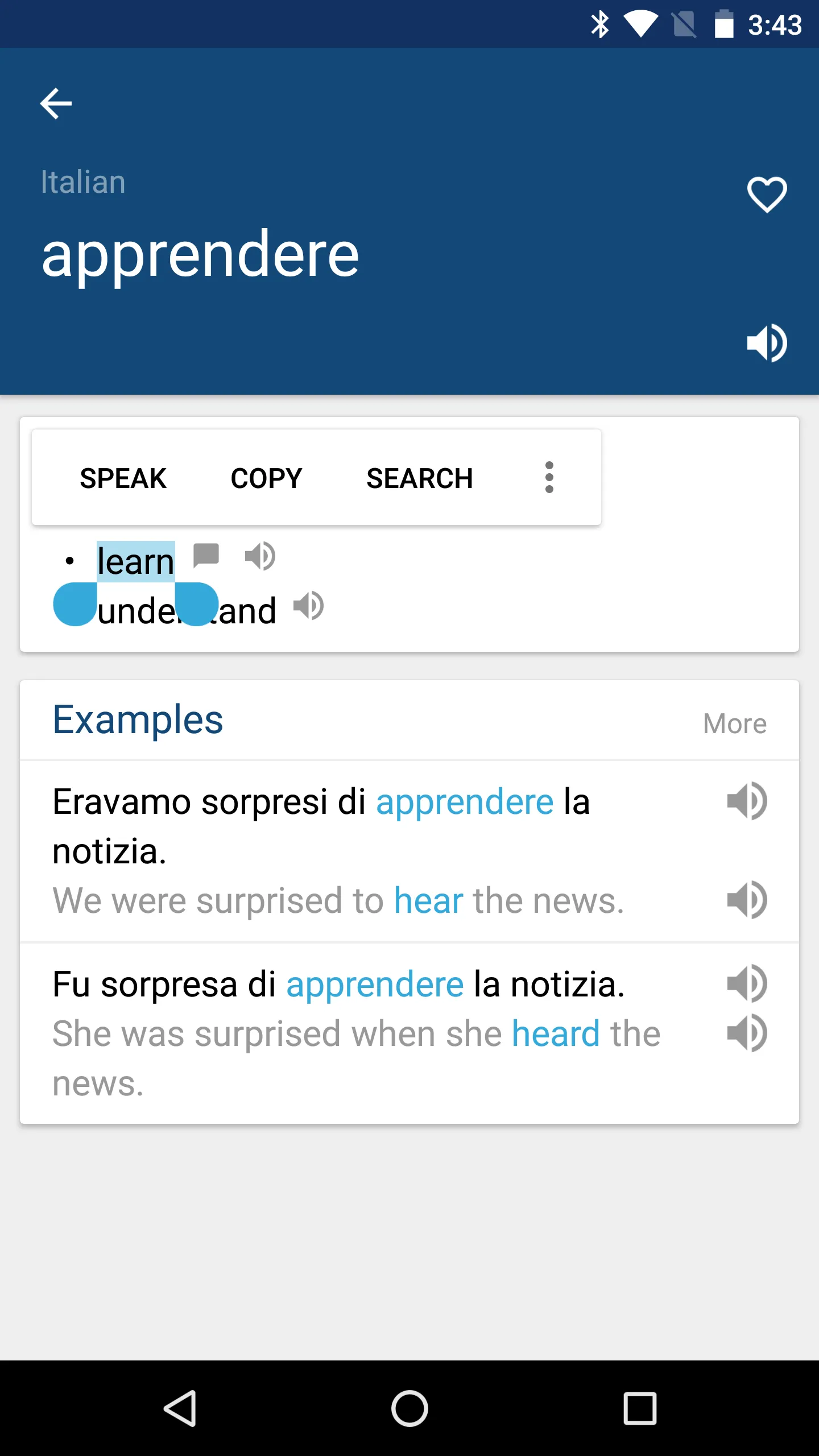 Italian English Dictionary | Indus Appstore | Screenshot