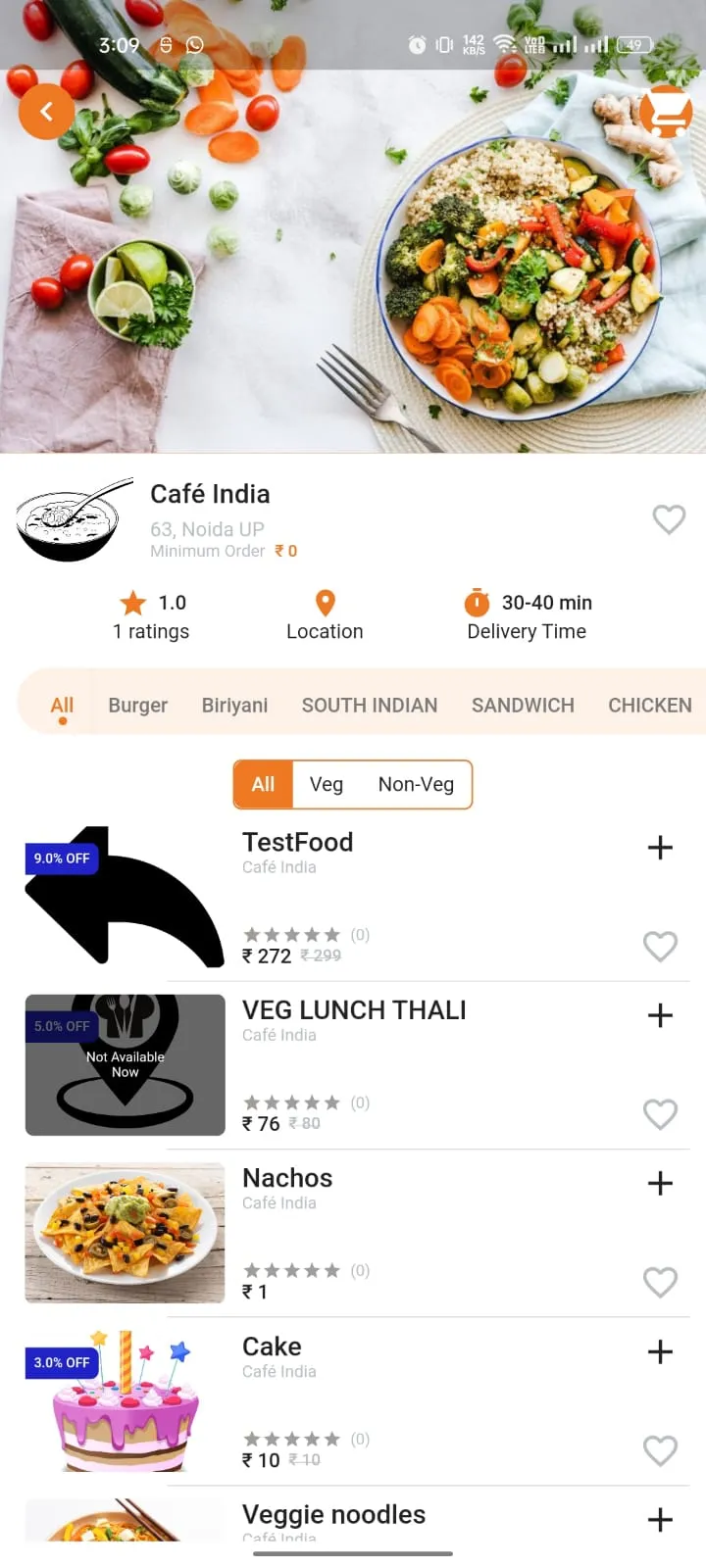 Taste Food Delivery | Indus Appstore | Screenshot