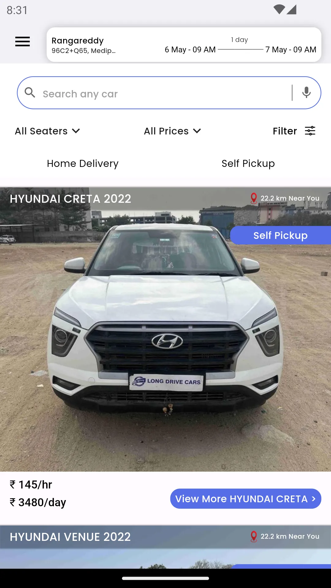 Long Drive Cars - Car Rental | Indus Appstore | Screenshot