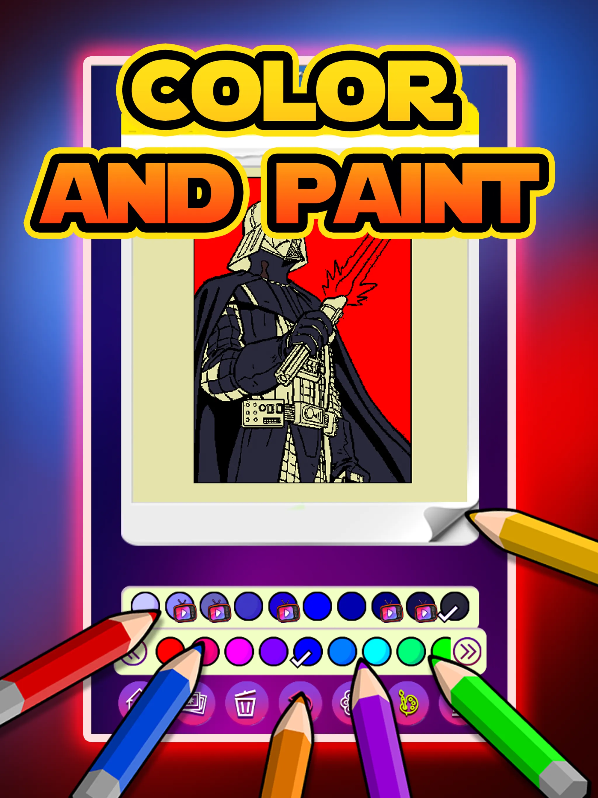 Galaxy War Hero Coloring Book | Indus Appstore | Screenshot