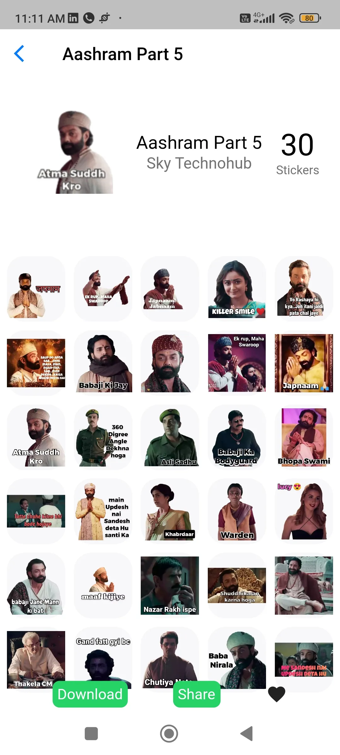 Ashram 3 Stickers | Indus Appstore | Screenshot