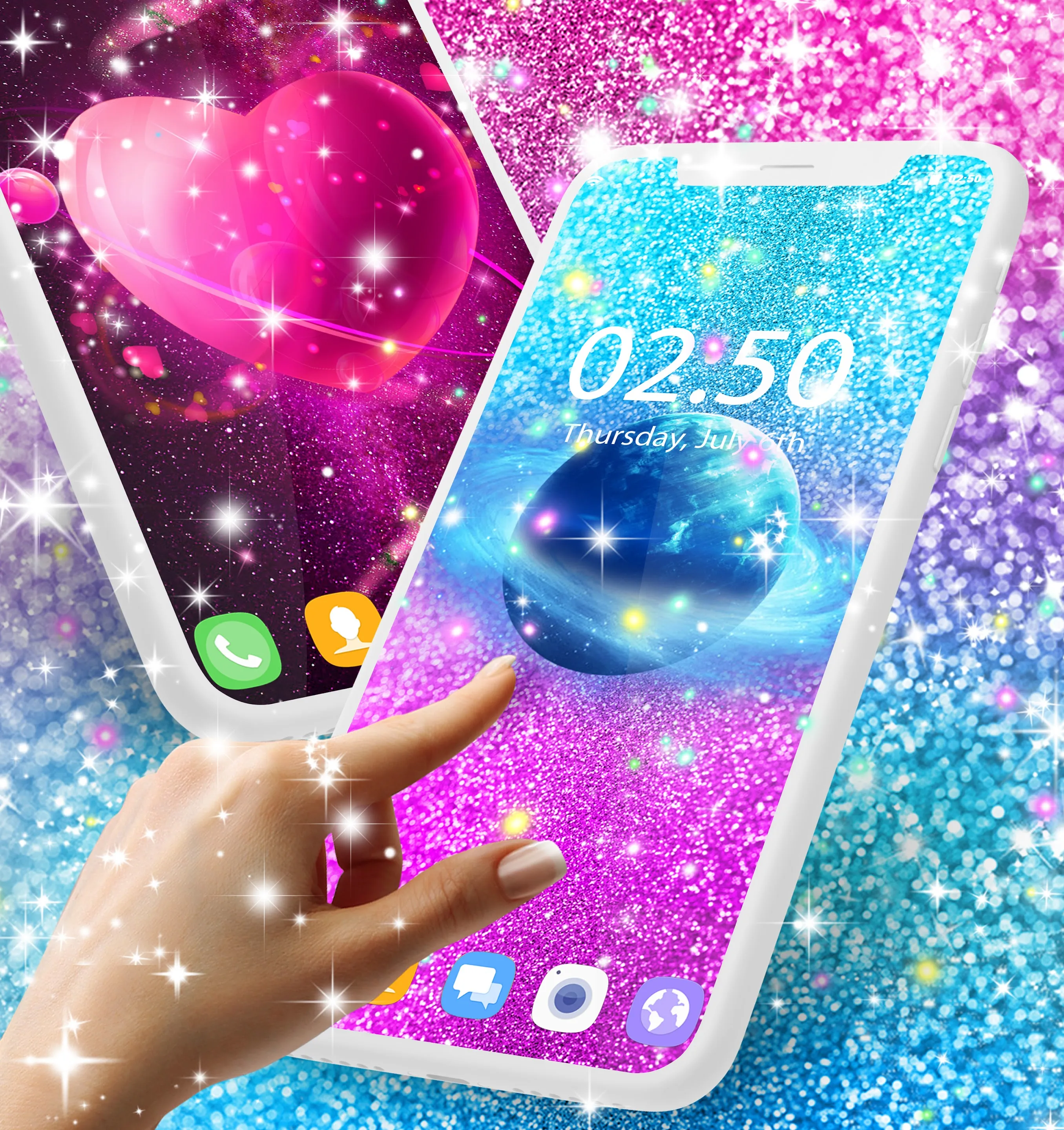 Glitter galaxy live wallpaper | Indus Appstore | Screenshot