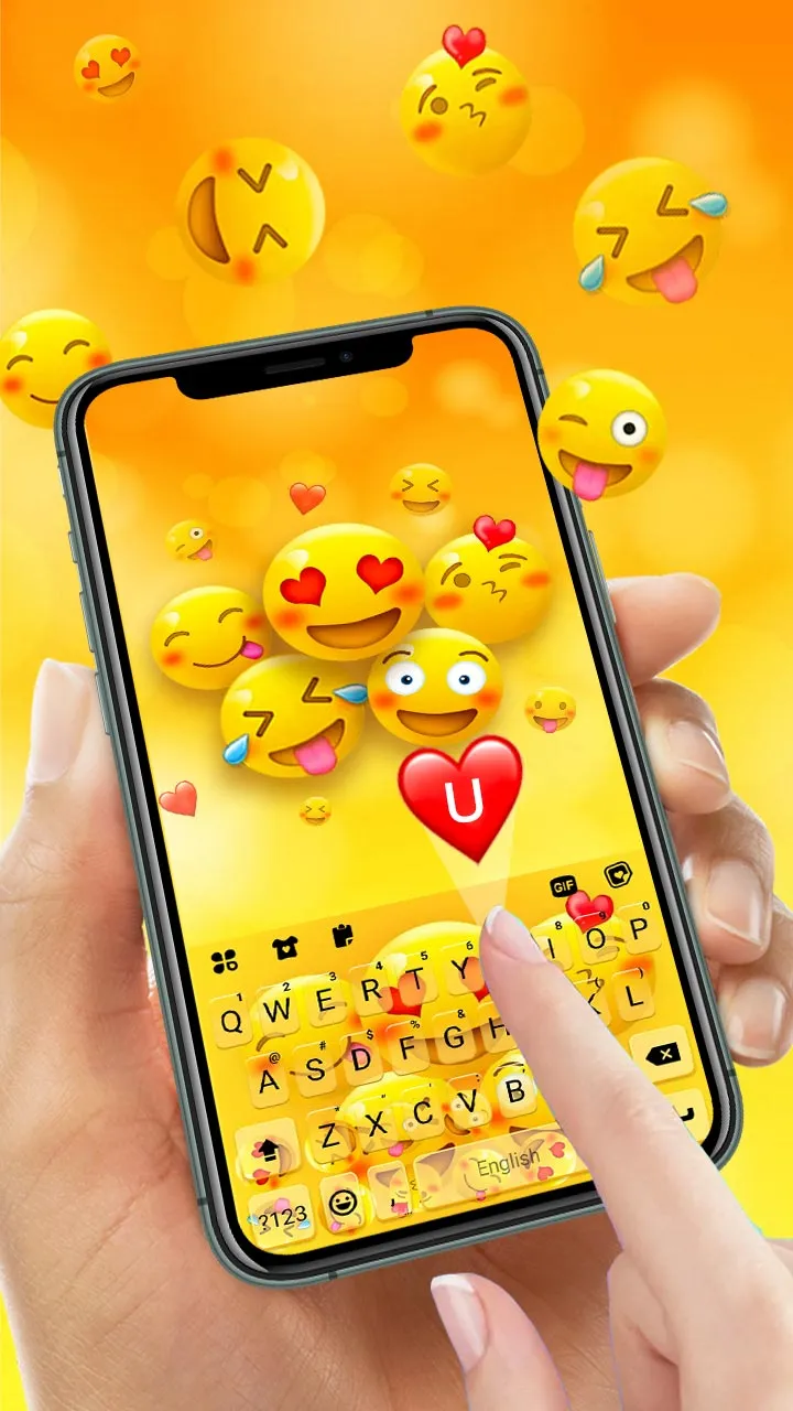 Happy Emojis Gravity Keyboard  | Indus Appstore | Screenshot