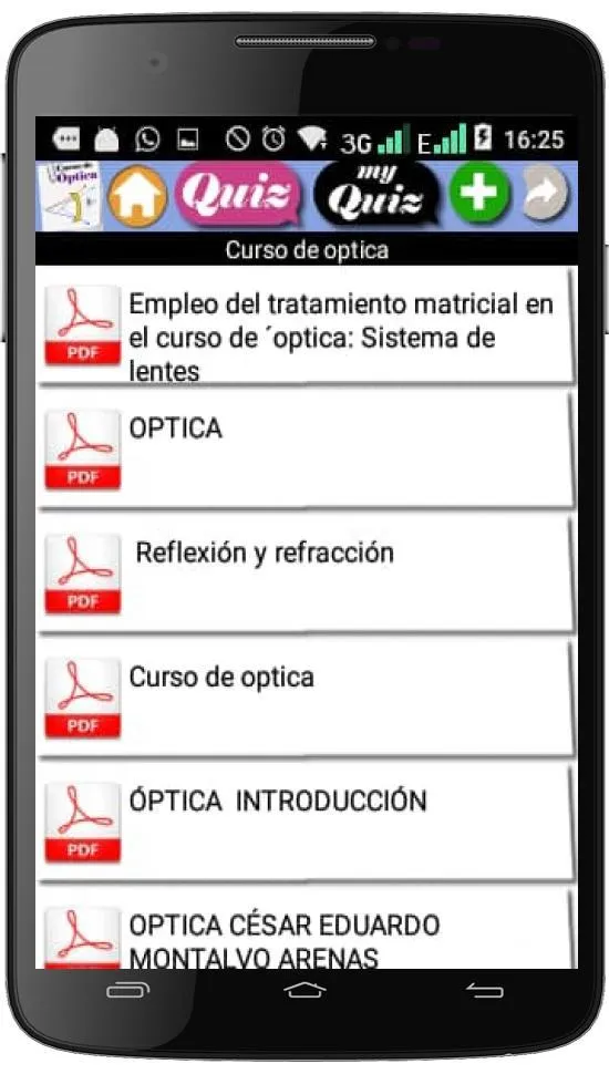 CURSO DE ÓPTICA | Indus Appstore | Screenshot