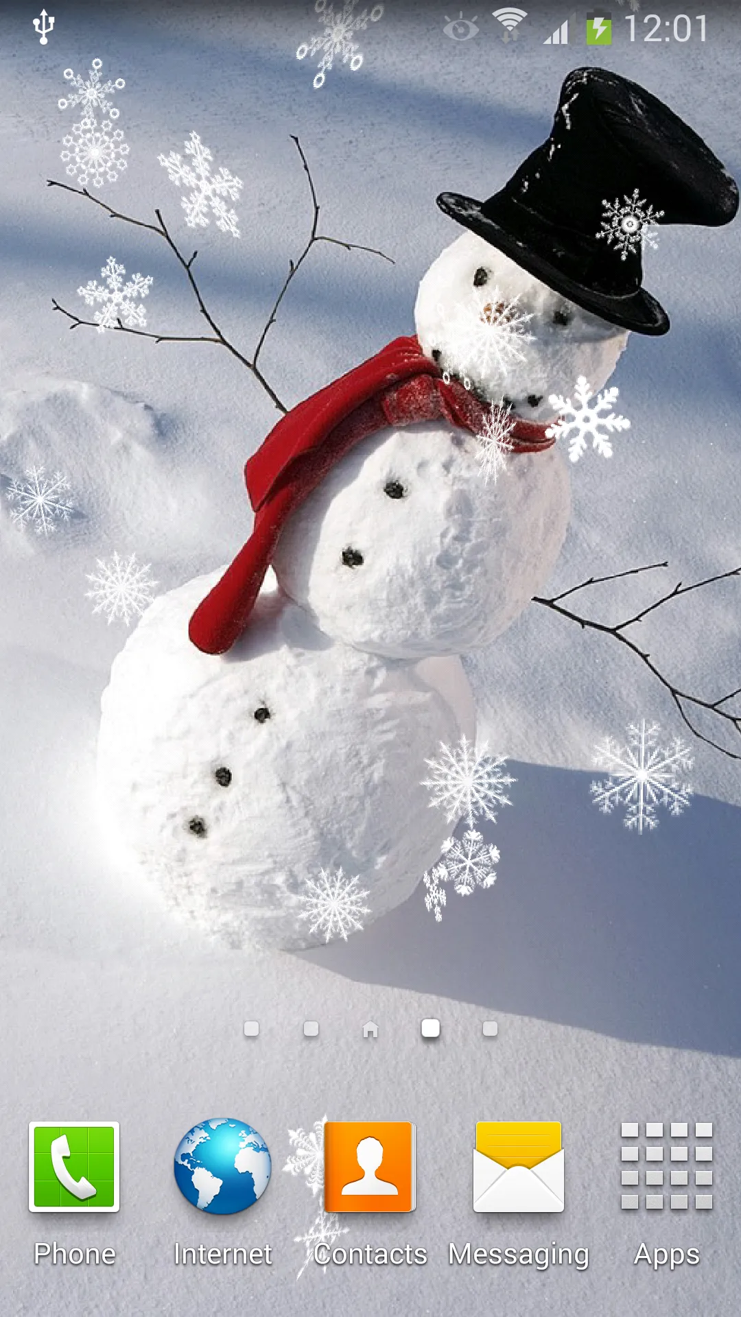 Snowman Live Wallpaper | Indus Appstore | Screenshot