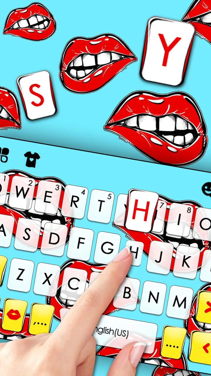 Lips Graffiti Keyboard Theme | Indus Appstore | Screenshot