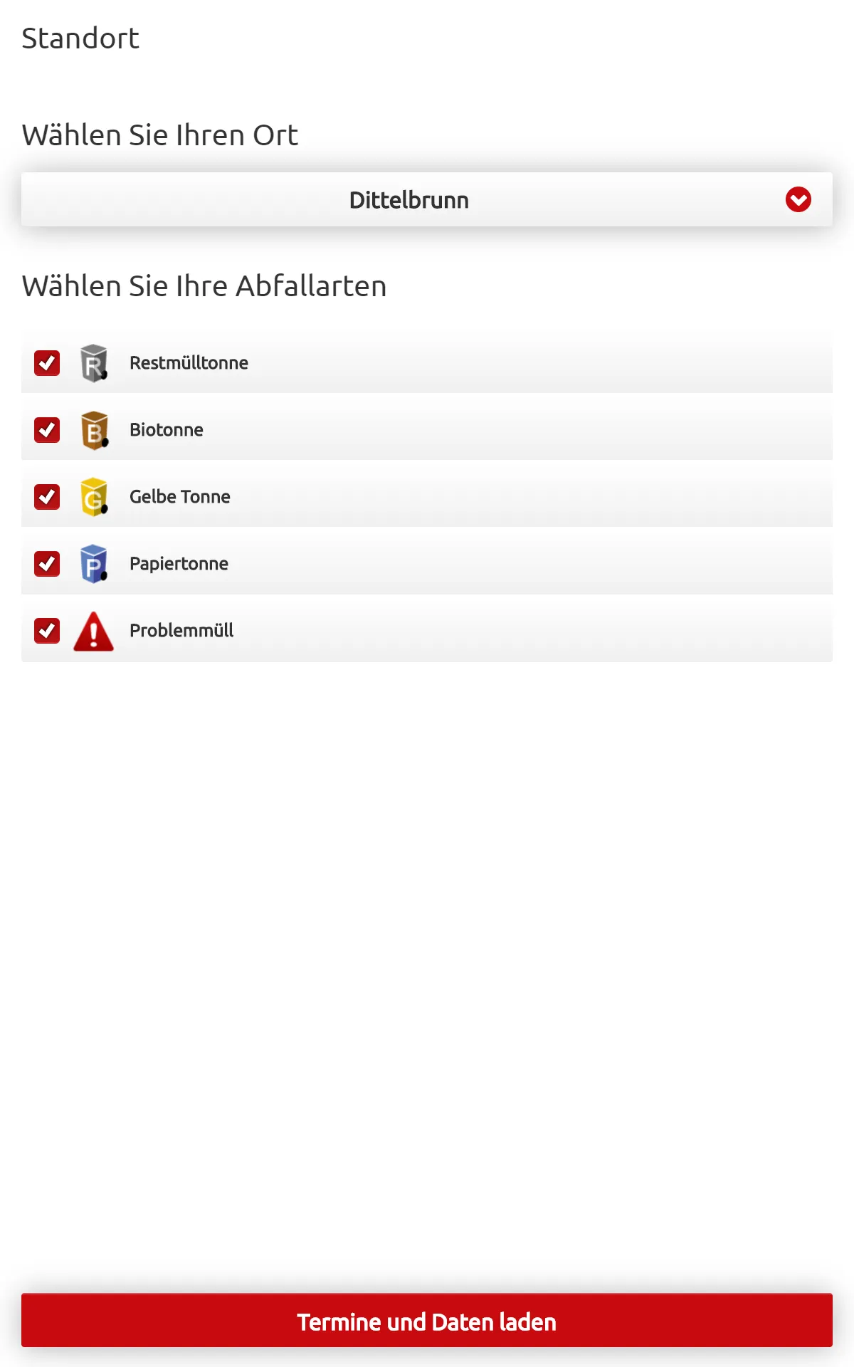 LRA Schweinfurt Abfall-App | Indus Appstore | Screenshot