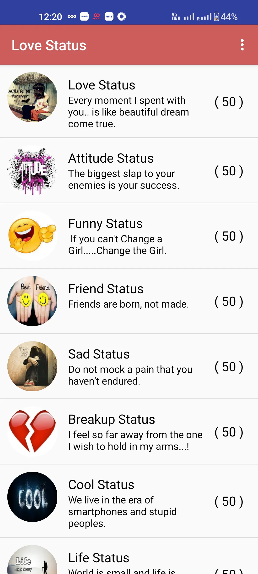 Love Status | Indus Appstore | Screenshot