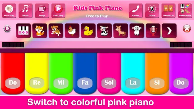 Kids Pink Piano | Indus Appstore | Screenshot