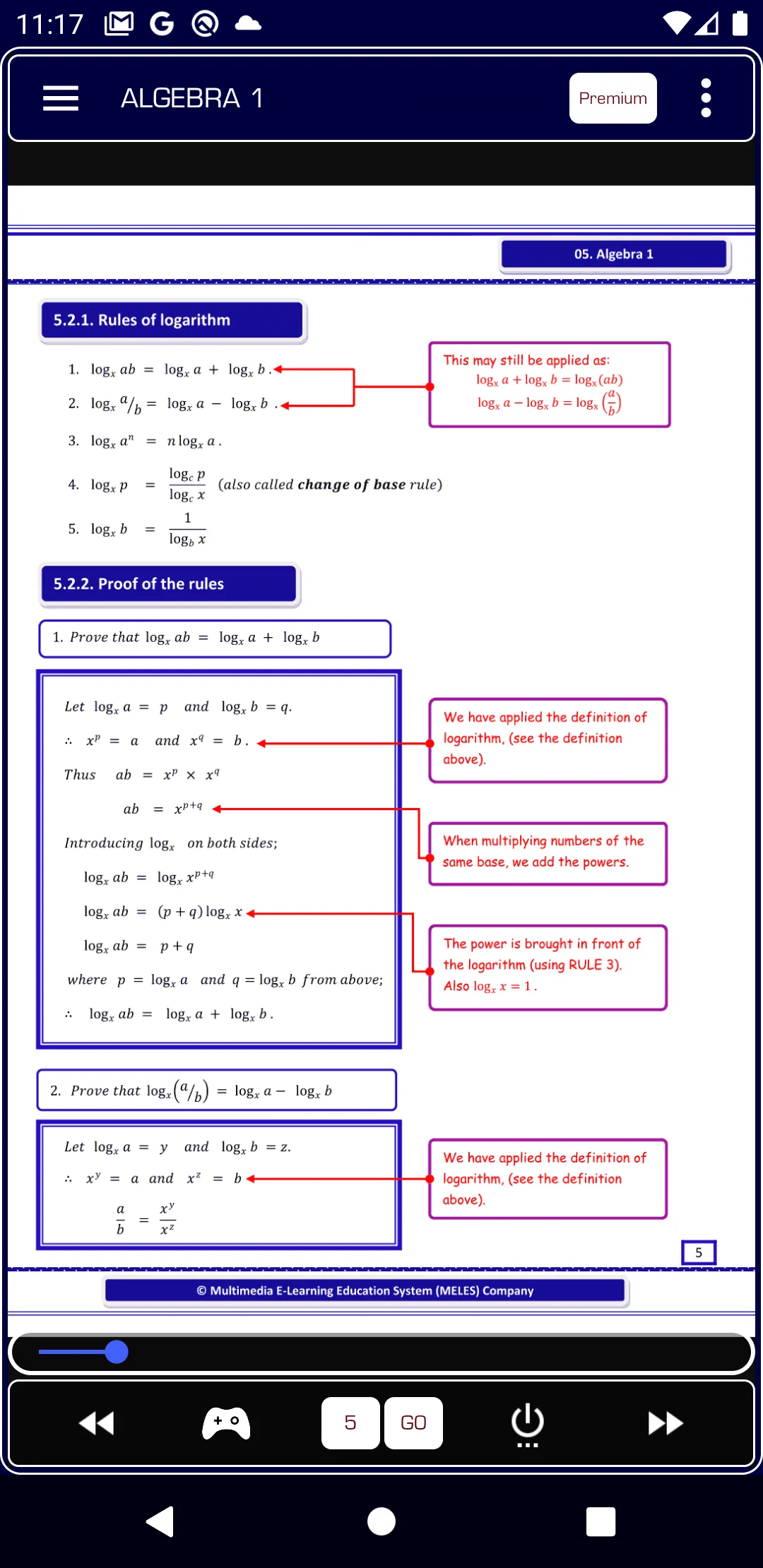 Algebra 1 Pure Math | Indus Appstore | Screenshot