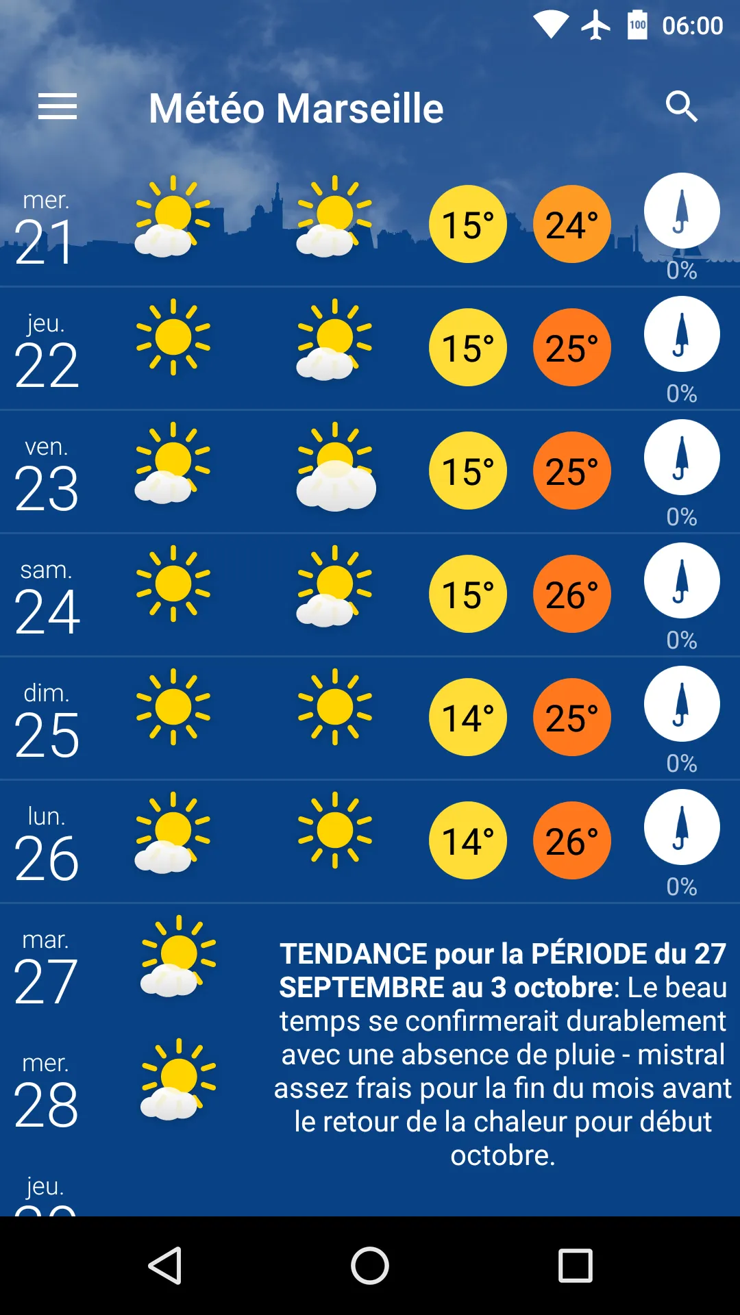 Météo Marseille | Indus Appstore | Screenshot