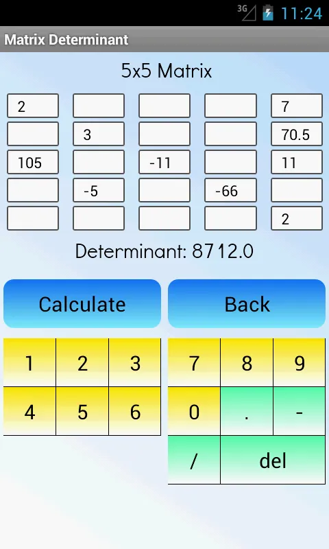 Matrix Determinant Calculator | Indus Appstore | Screenshot