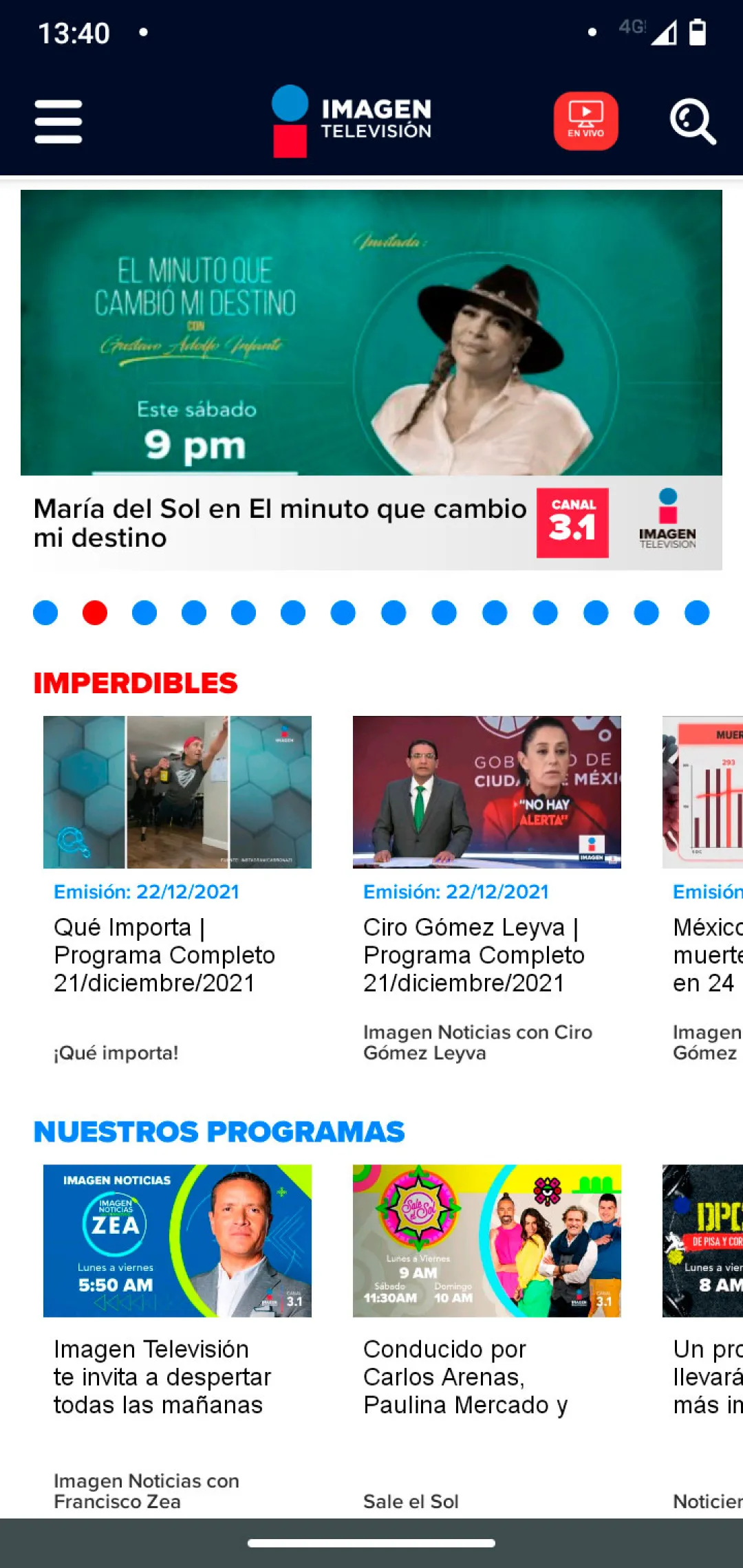 Imagen Televisión | Indus Appstore | Screenshot