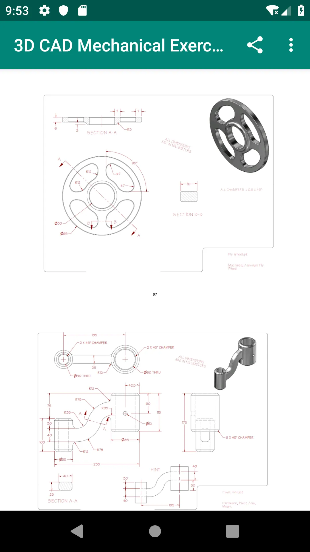 3D CAD Mechanical Exercises | Indus Appstore | Screenshot